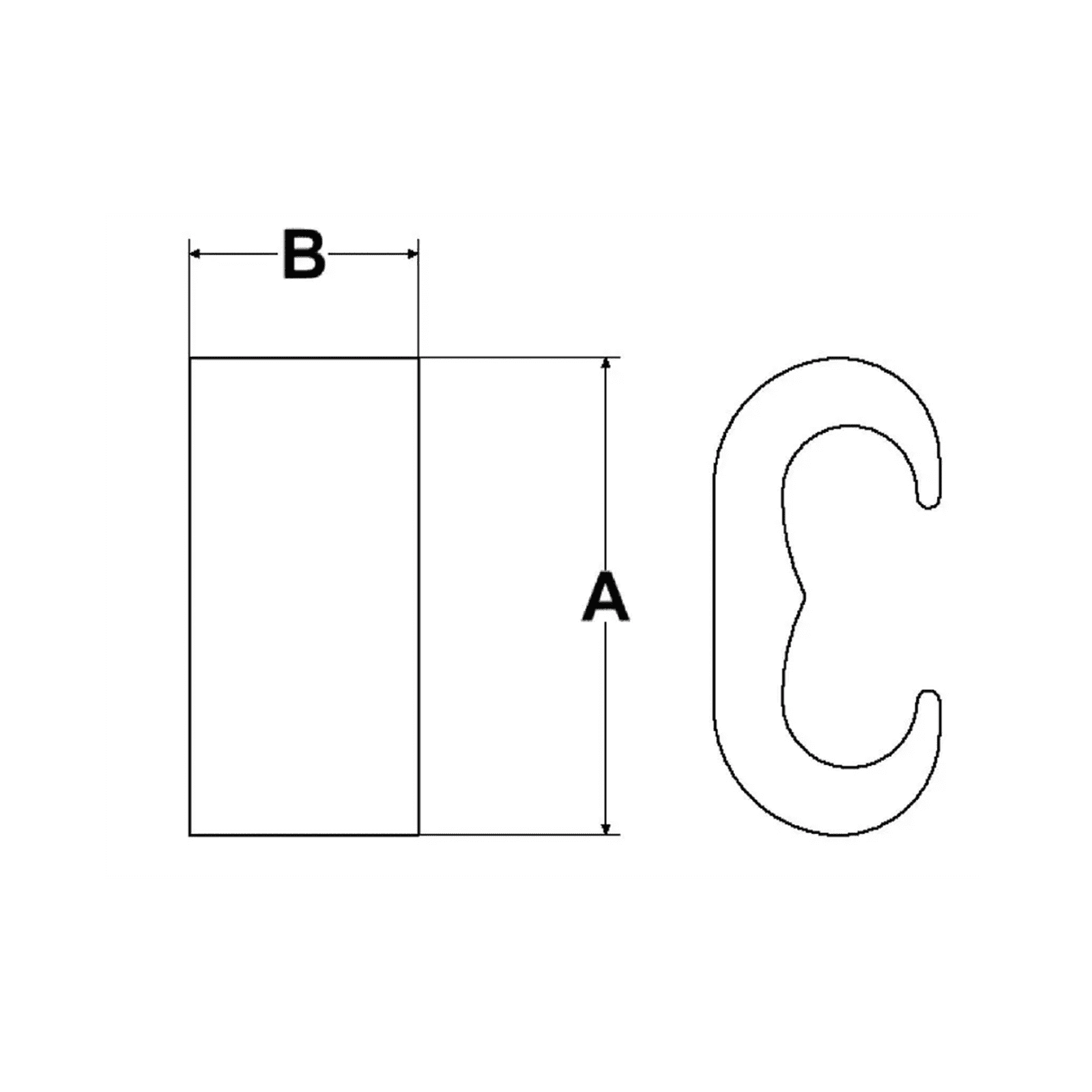 Conector Mecánico tipo YGHC-C, compresión en forma C para calibre mínimo 1 tre- 2/0 tre y conductor máximo 6 sol – 2 tre. HUB-YGH-C26-C2 - HUBBELL BURNDY