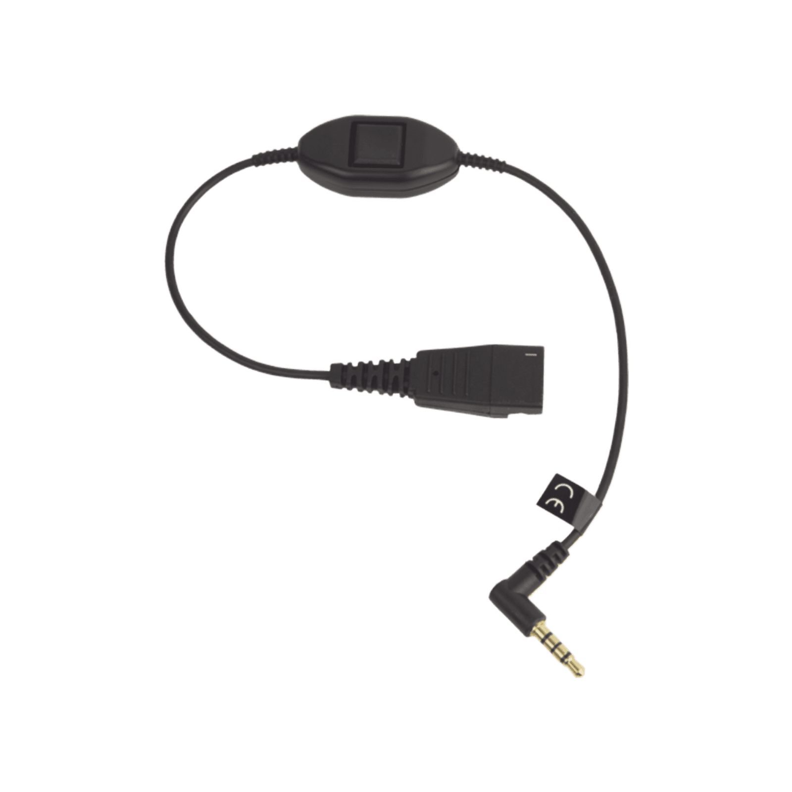 Jabra Cord QD a conector de 3.5 mm con Push-to-Talk para teléfonos celulares smartphones (8800-00-103) MOBILE-QD-35MM-S - JABRA