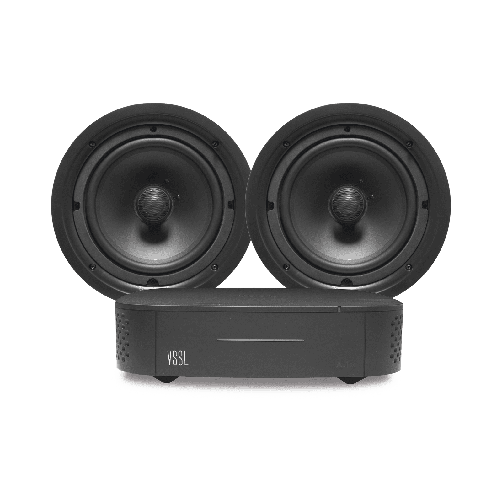 KIT Amplificador VSSL A1X | 2 Bocinas para Plafón de 6in TruAudio PP6 A1X/2CSP - VSSL