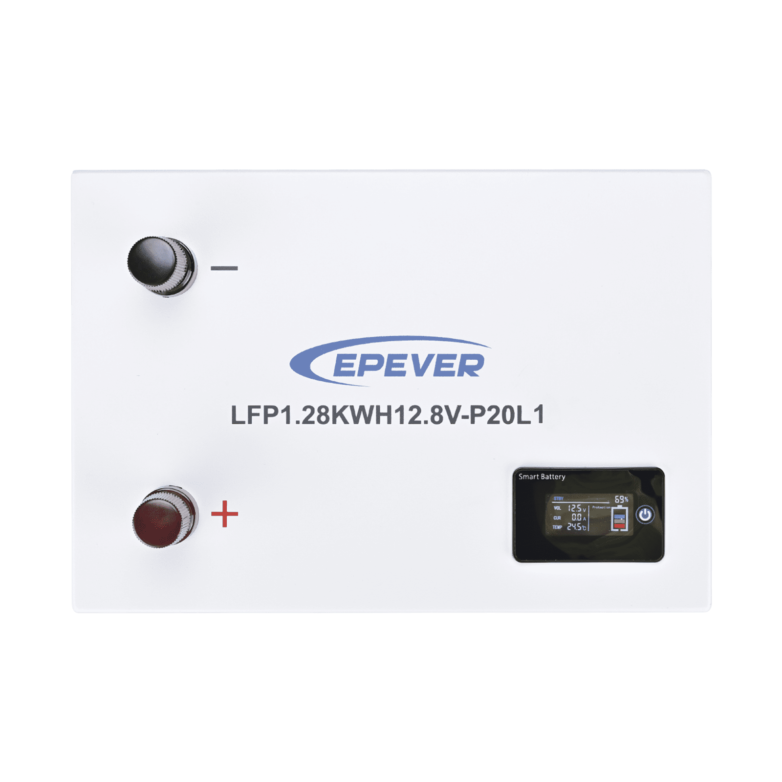 Batería de Litio LiFePO4 12.8Vcc, 100Ah, 1.28KwH, Pantalla LCD para Monitoreo Local, Carcasa Metálica LFP100EP128 - EPEVER