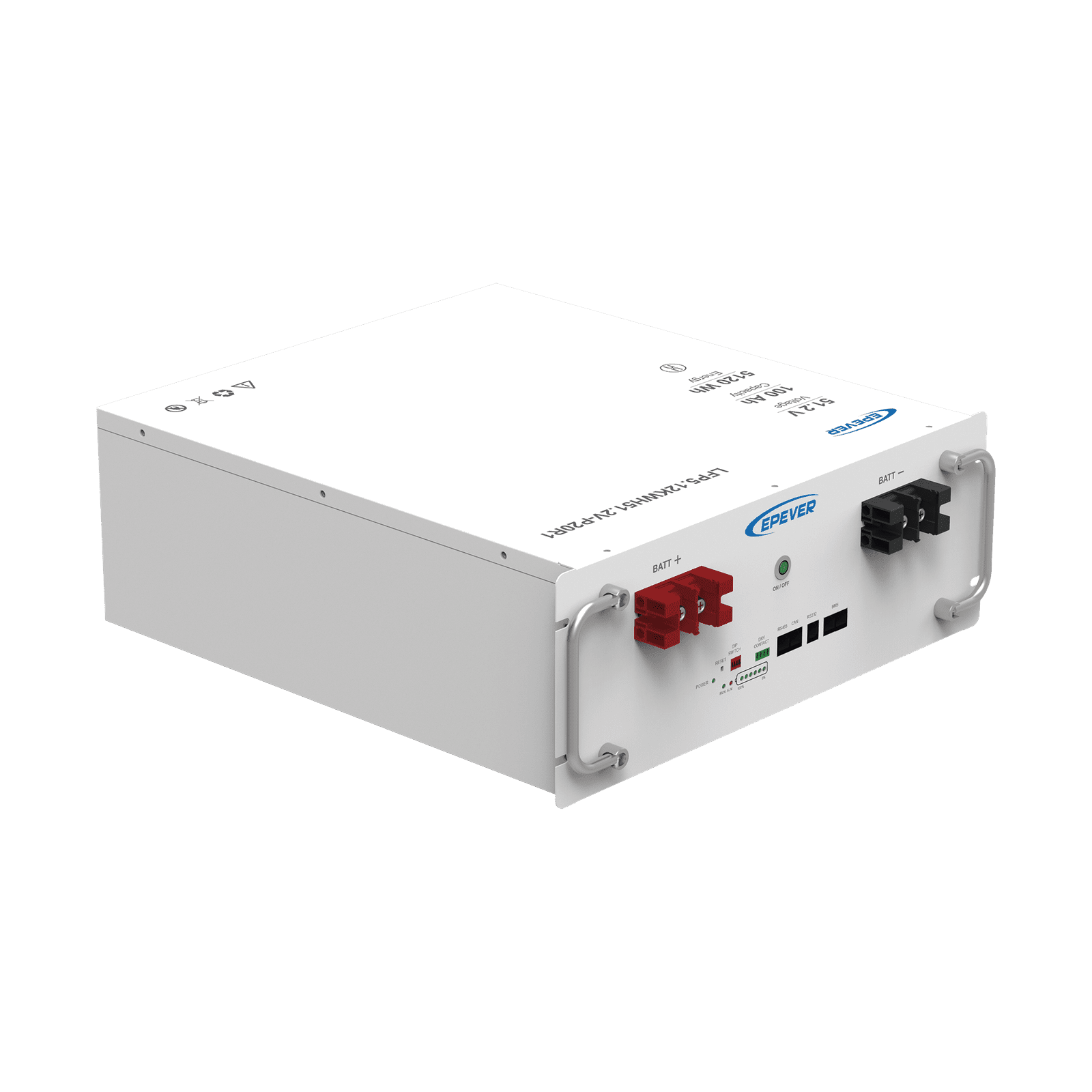 Batería de Litio LiFePO4 51.2Vcc, 5.12Kwh, Rack 4UR para Montaje en Rack, LFP100EP51.2 - EPEVER