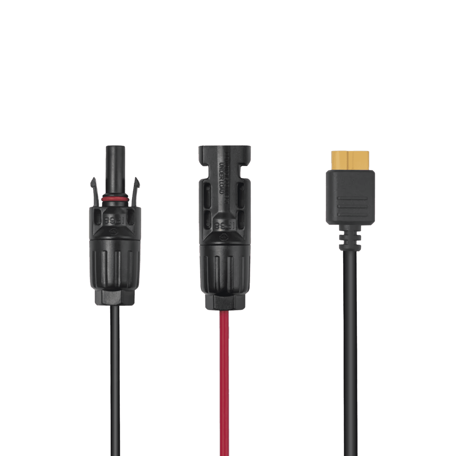 Cable 2.5 m, Negro, Calibre 10 AWG con Terminales MC4 Macho y Hebra para Terminal XT60 LMC4XT60I2.5M - ECOFLOW