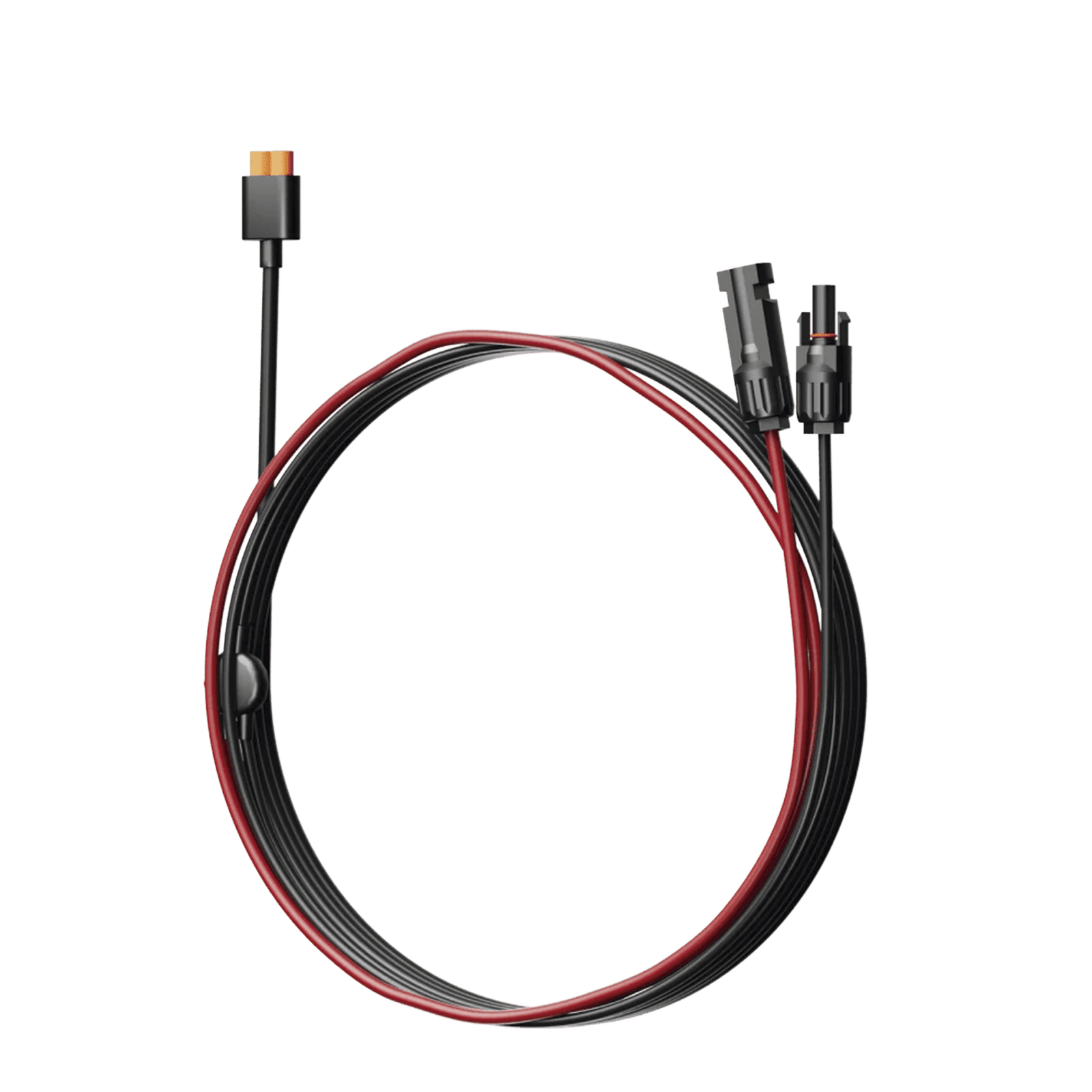 Cable 2.5 m, Negro, Calibre 10 AWG con Terminales MC4 Macho y Hebra para Terminal XT60 LMC4XT60I2.5M - ECOFLOW