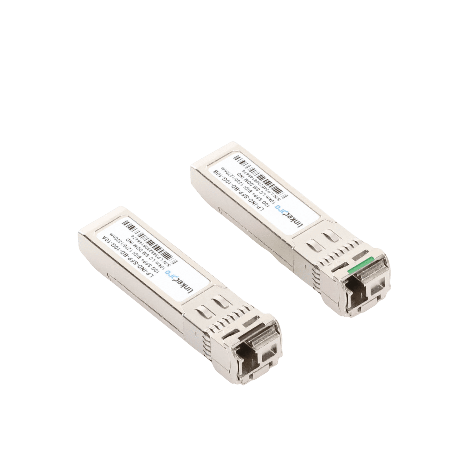 Transceptores Industriales SFP+ Bidireccionales (Mini GBIC) / Monomodo / 10 Gbps / Conector LC / Hasta 10 km de Distancia / 2 Piezas LP-IND-SFP-BD-10G-10 219432 - LINKEDPRO BY EPCOM