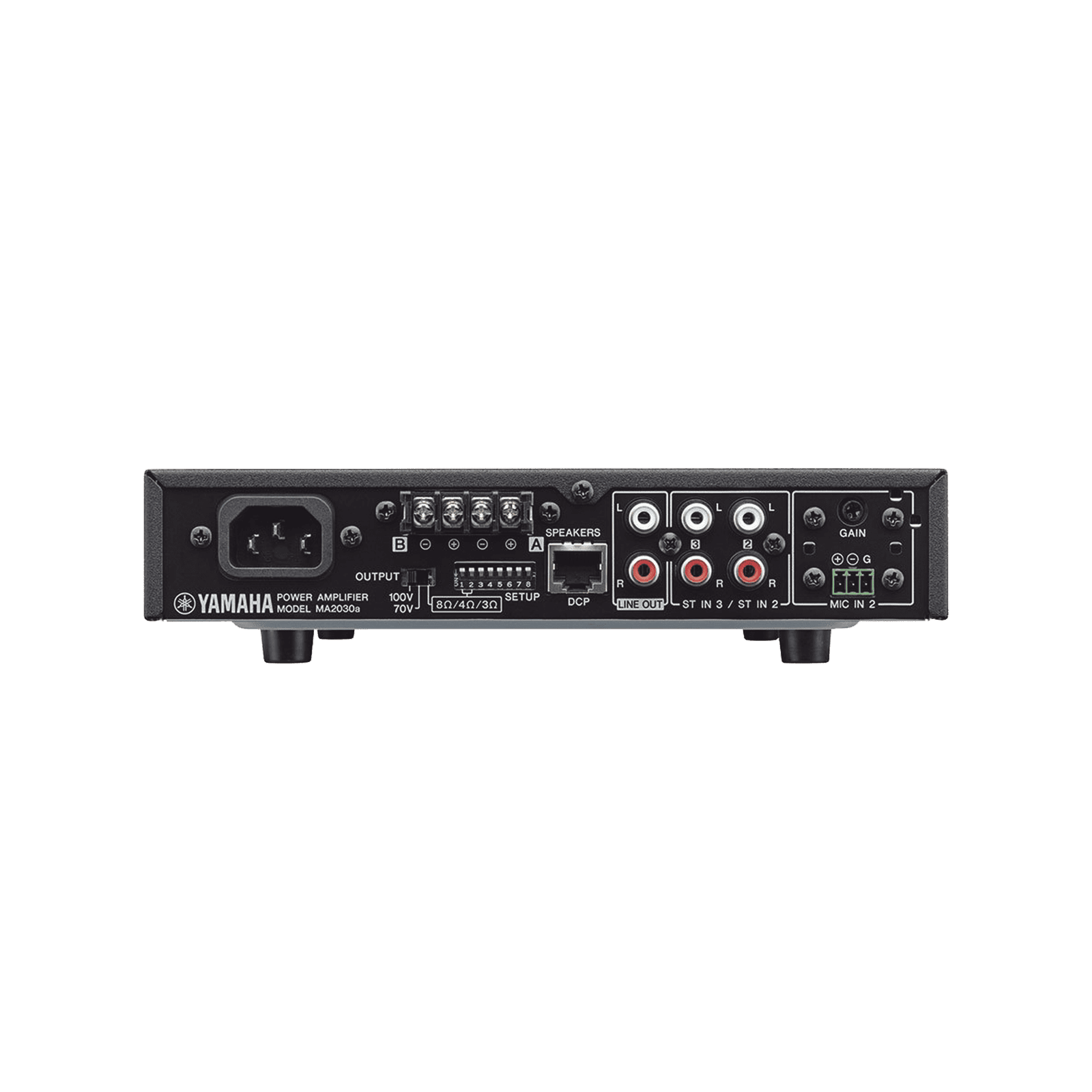 Mezclador Amplificador | 2 Canales – 30w | 1 Zona | Baja y Alta Impedancia | 2 Entradas de Micrófono | Entrada auxiliar MA2030A - YAMAHA