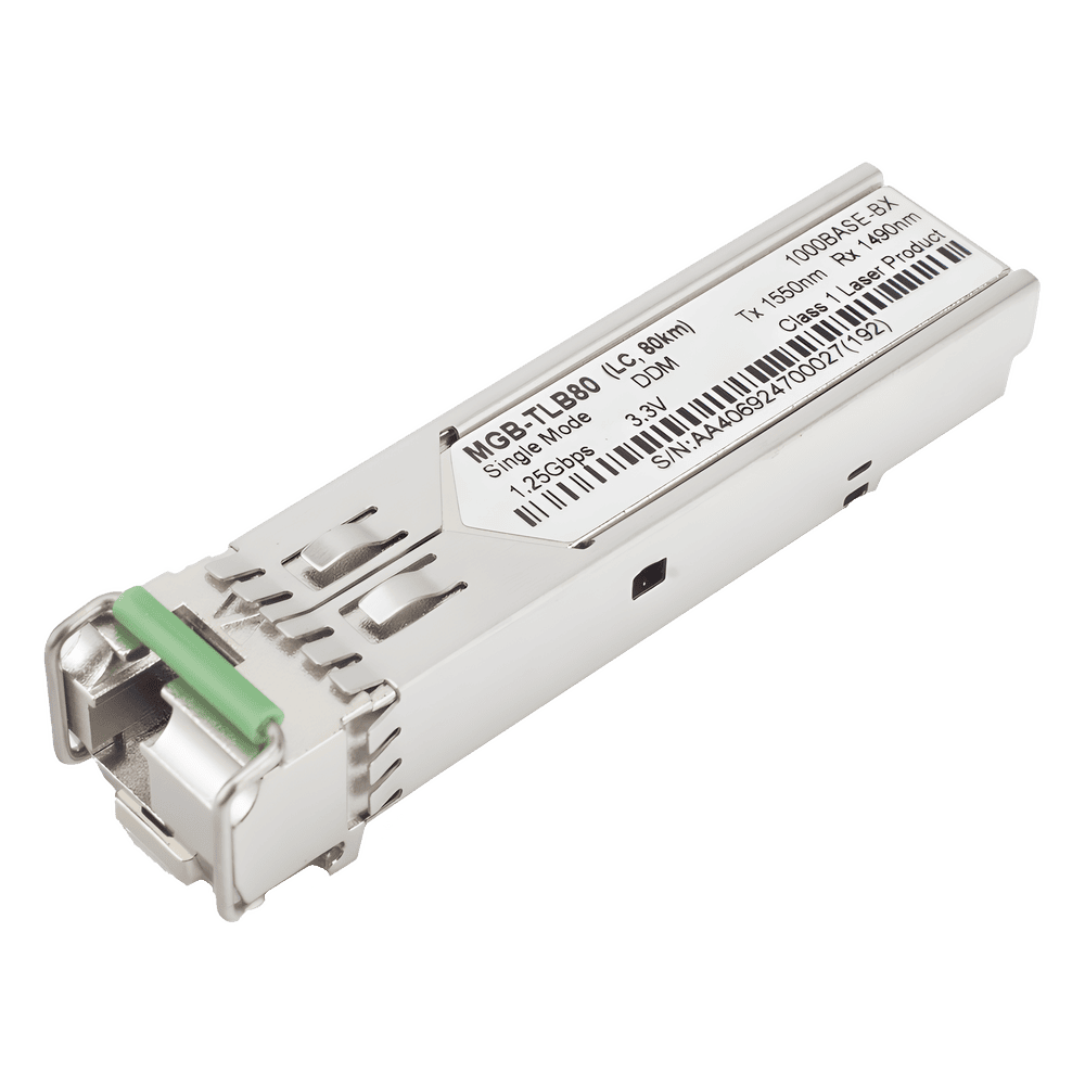 Módulo mini-GBIC SFP-Port 1000BASE-BX (WDM, TX:1550nm) - 80 km (-40~85 grados C) MGB-TLB80