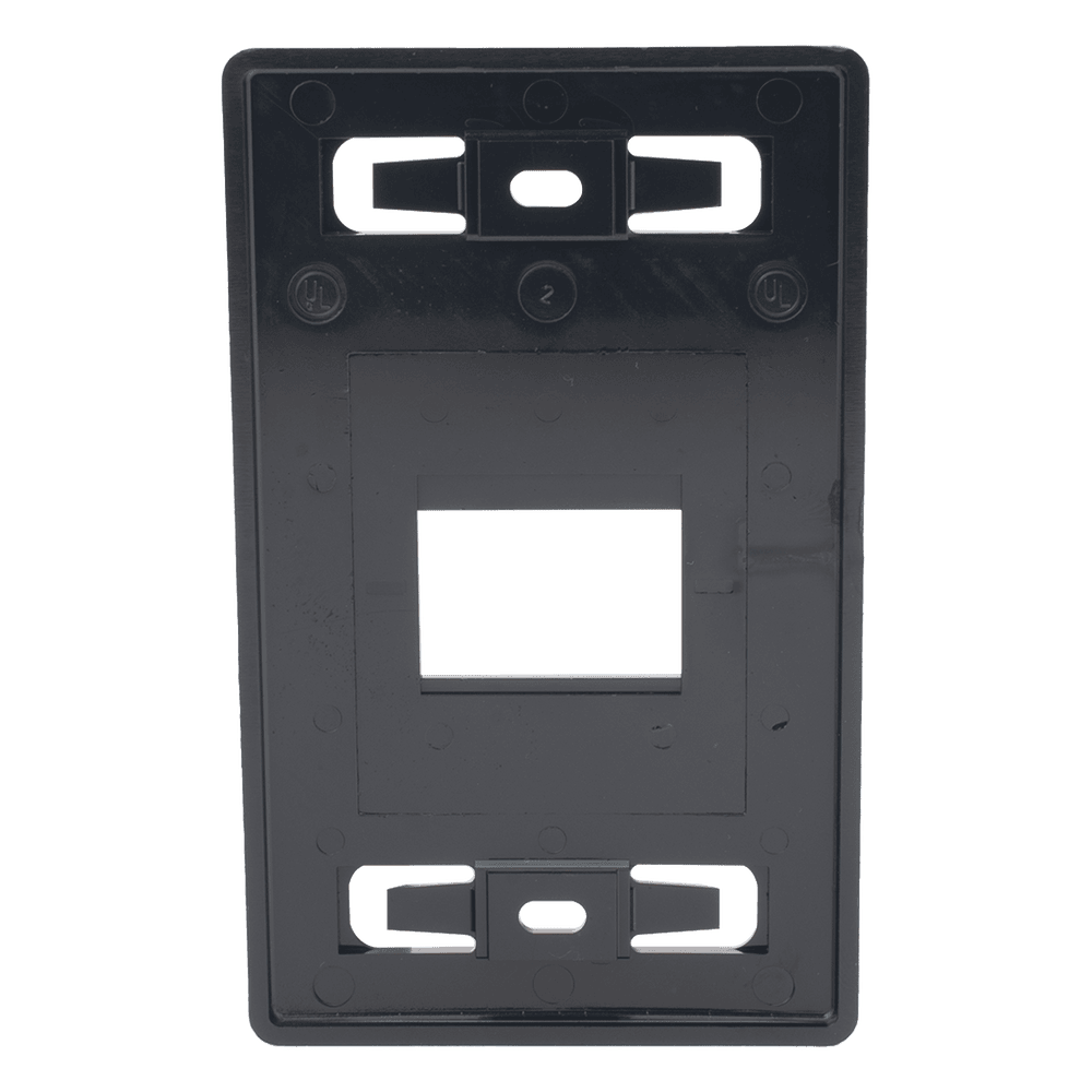 Placa de pared modular MAX, de 2 salida, Color Negro MX-FP-S-02-01