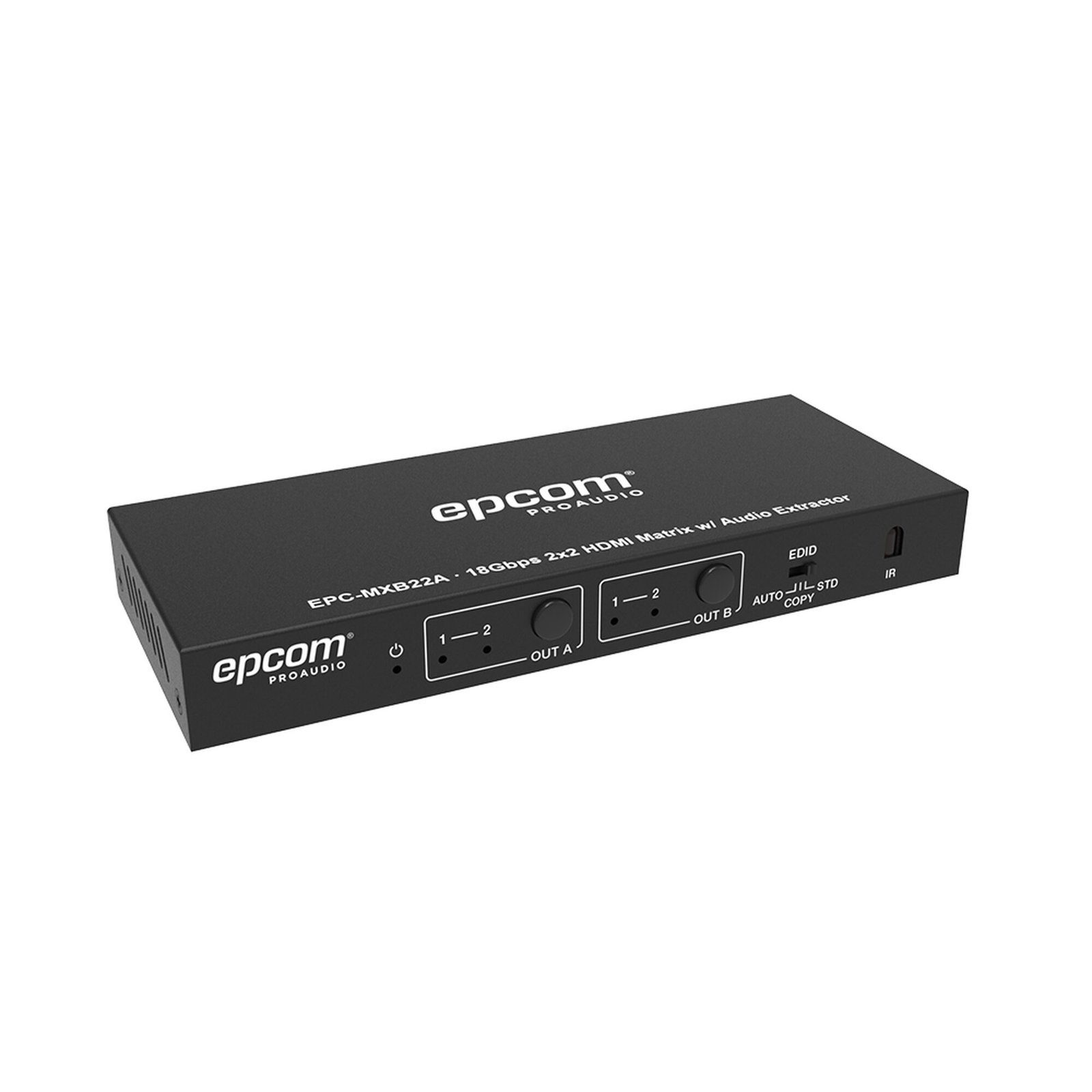 Matricial HDMI | 2×2 | 4K2K@60Hz | HDR | YCbCr 4:4:4 | EDID Auto | Extractor de Audio | Salida de audio análoga y digitalizados | HDCP 2.2 | 18 Gbps EPC-MXB22A - EPCOM PROAUDIO