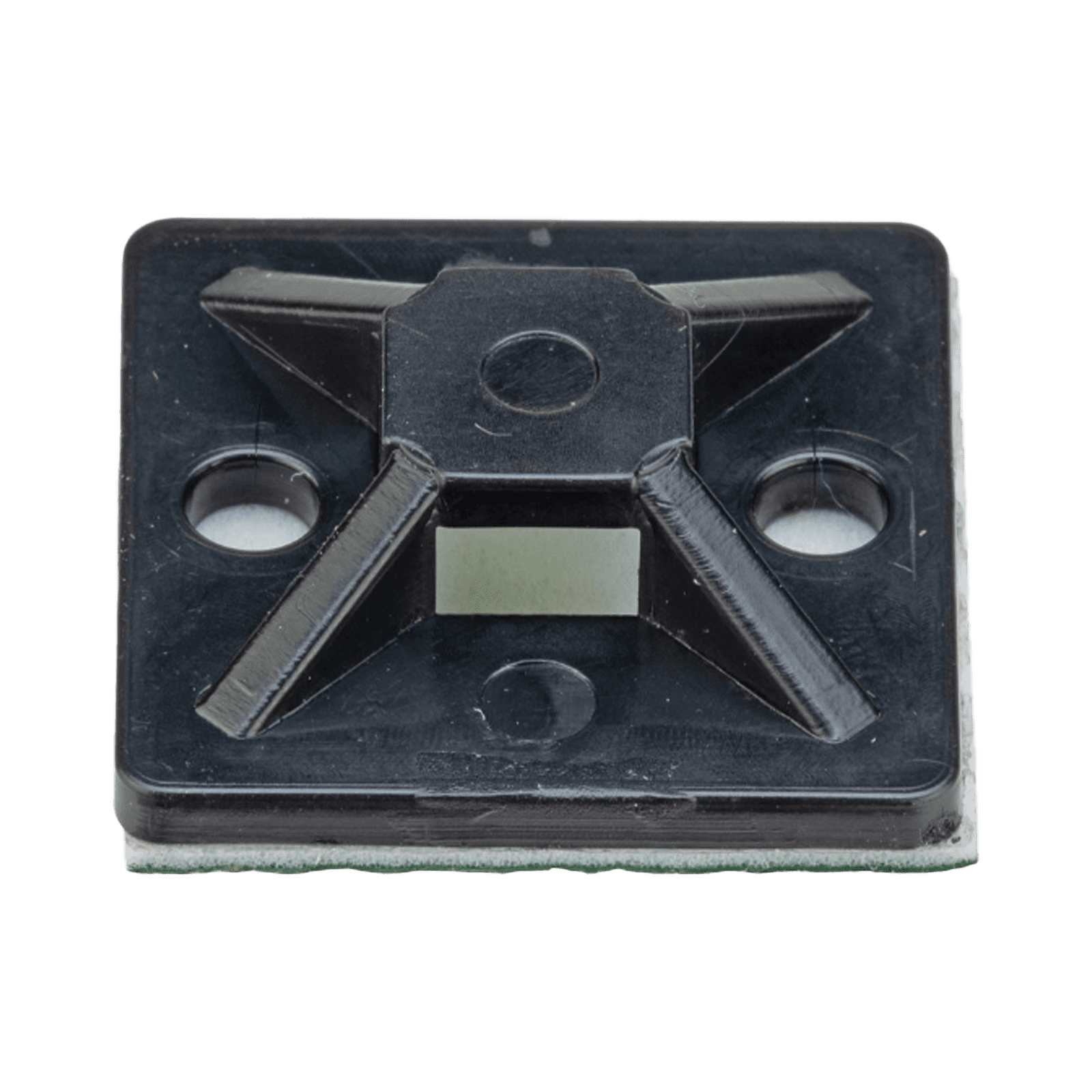 Montaje-Sujetador Adhesivo STRONGHOLD de 4 Vías de 3/4″ x 3/4″ x 1/4″, Color Negro,  Nylon 6.6 Retardante de Llamas V-2, Paquete de 100pz SMP12A-C0 - PANDUIT