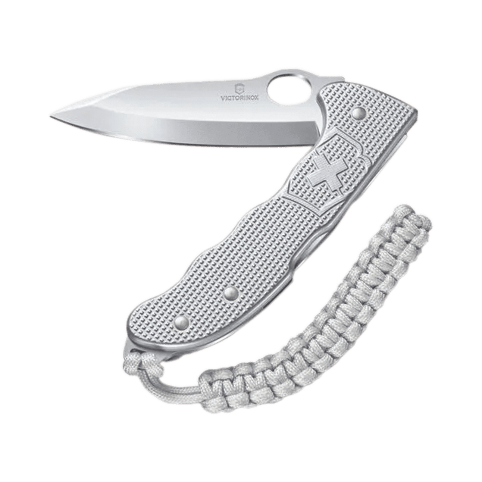 Navaja Victorinox Hunter con Cachas Alox Acanaladas y Hoja a una Mano. Con Colgante Paracord Plateado. VM26 - VICTORINOX