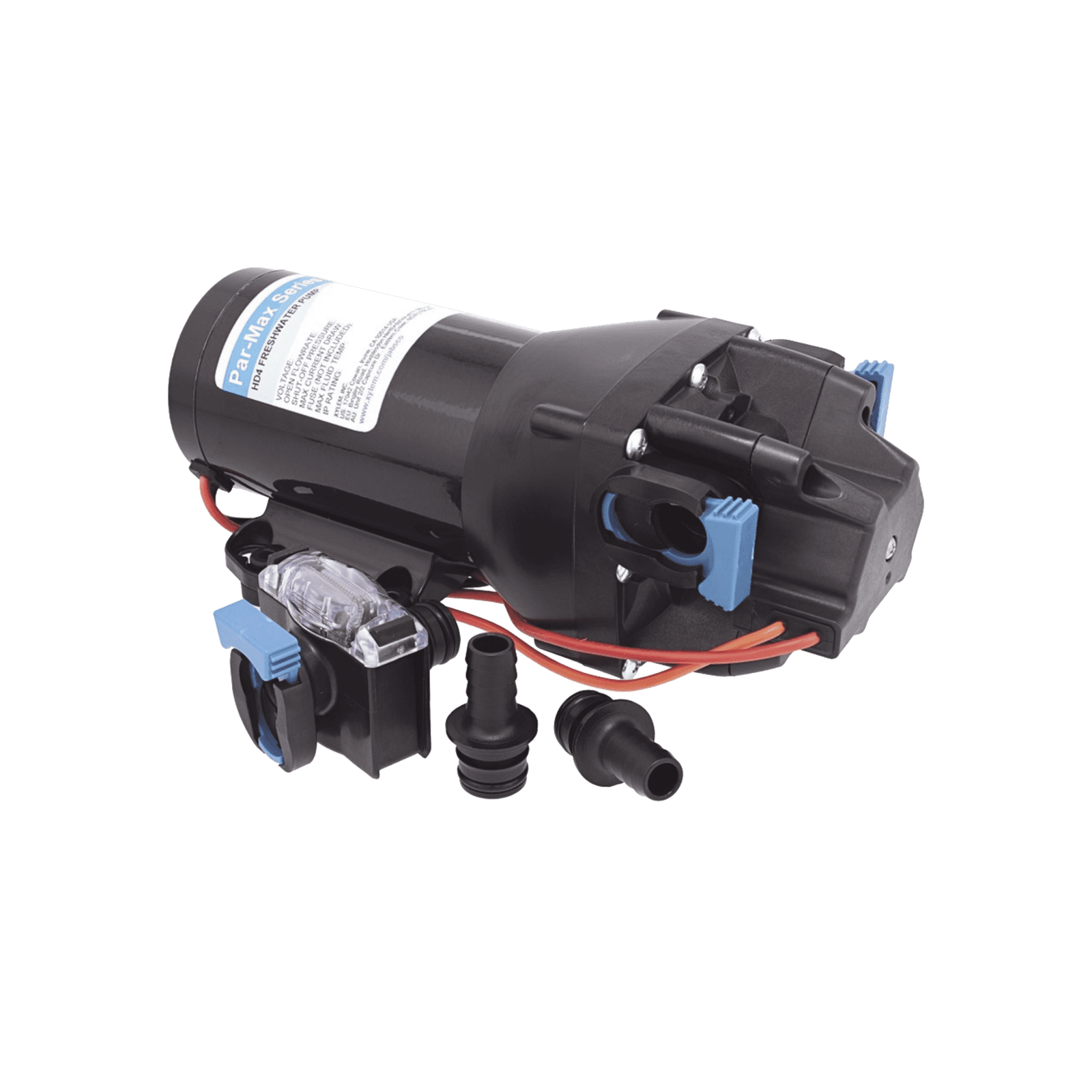 Bomba controlada por presión Par Max HD 4′ a 12 Vca, alta presión 40 psi 15 lpm / 4 gpm Q401J-115S-3A - JABSCO