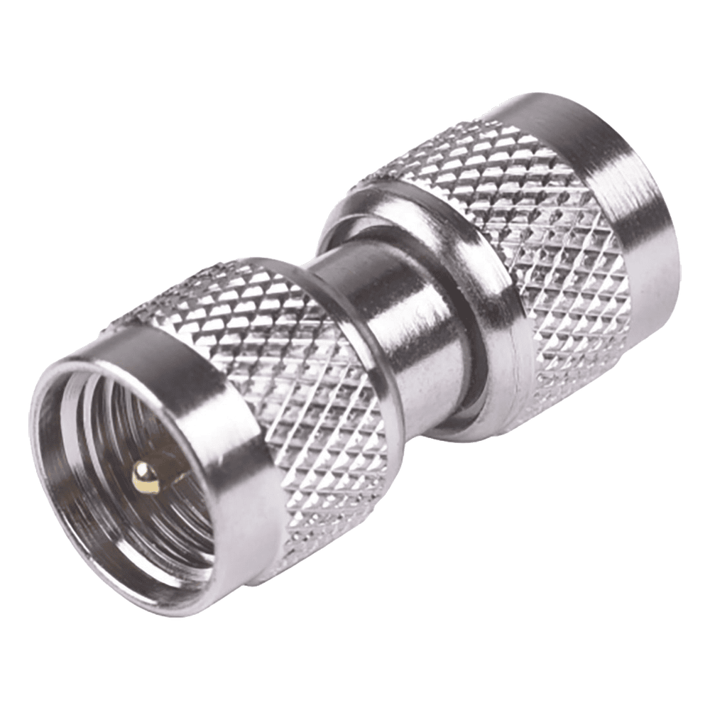 Adaptador Barril, de Conectores Mini-UHF Machos, Níquel/ Oro/ Teflón. RFU-624