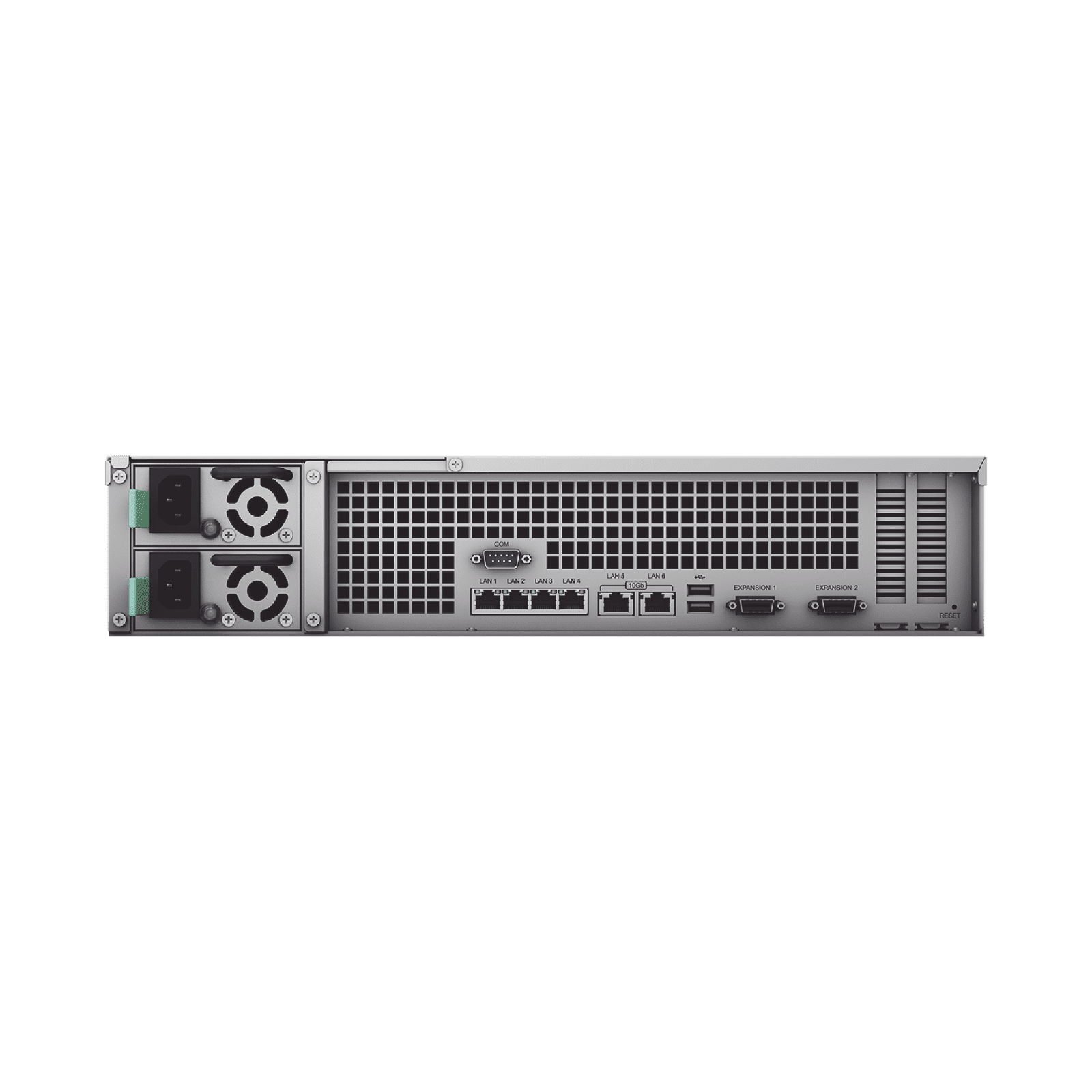 Servidor NAS para Rack (2 U) de 12 Bahías (Expandible a 36 Bahías) / Hasta 648 TB / 8 GB RAM / Servicio Nube Gratis (P2P) / Administración Remota y Respaldo Programado RS3621XSPLUS - SYNOLOGY