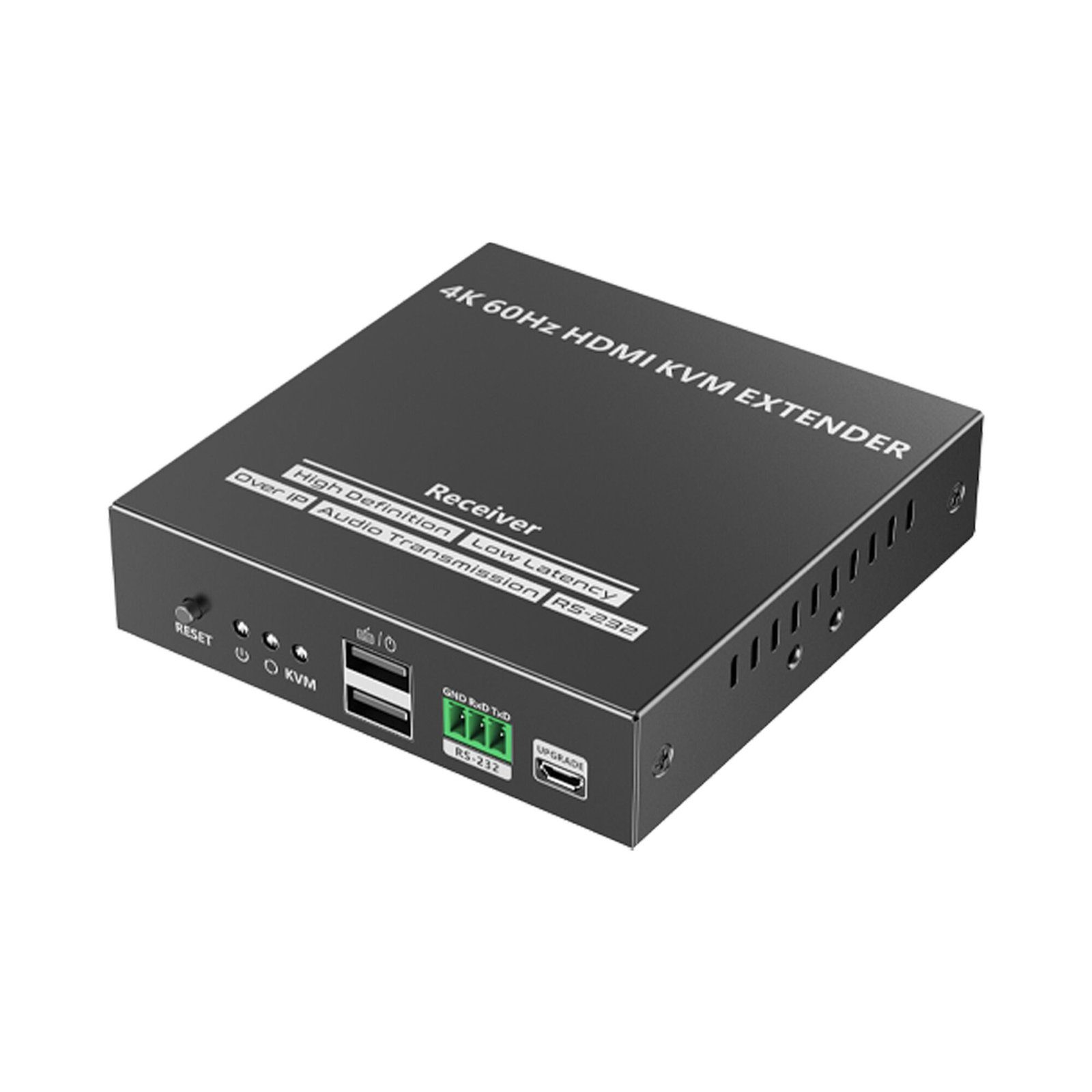 Receptor Compatible para Kit TT582-KVM |4K @60Hz | Cat 6, 6a y 7 |  hasta 150 metros | Transmite el Video y Controla tu DVR vía USB a distancia TT582KVM-RX - EPCOM TITANIUM