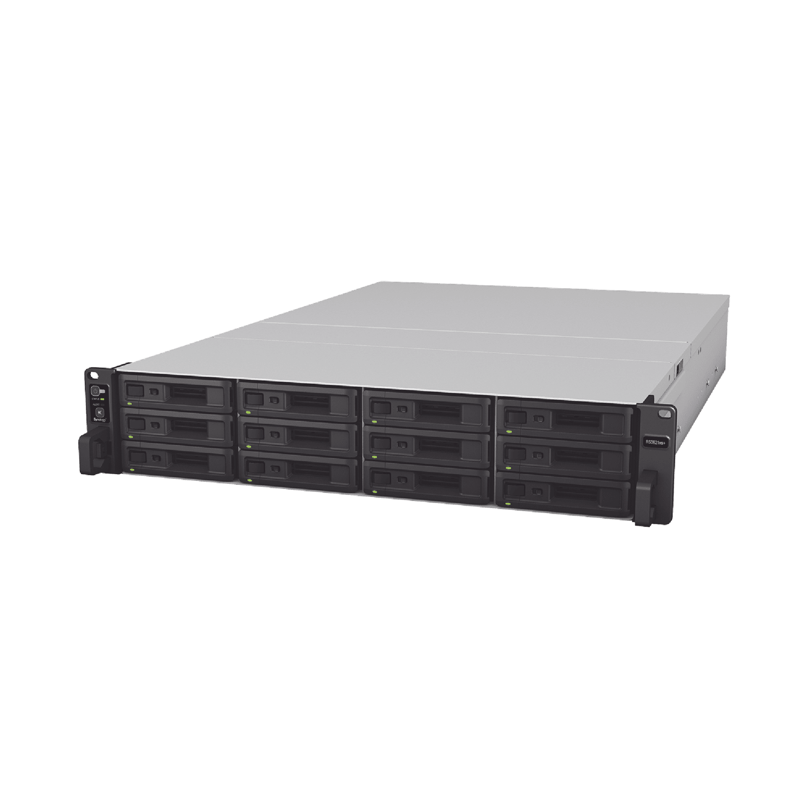 Servidor NAS para Rack (2 U) de 12 Bahías (Expandible a 36 Bahías) / Hasta 648 TB / 8 GB RAM / Servicio Nube Gratis (P2P) / Administración Remota y Respaldo Programado RS3621XSPLUS - SYNOLOGY