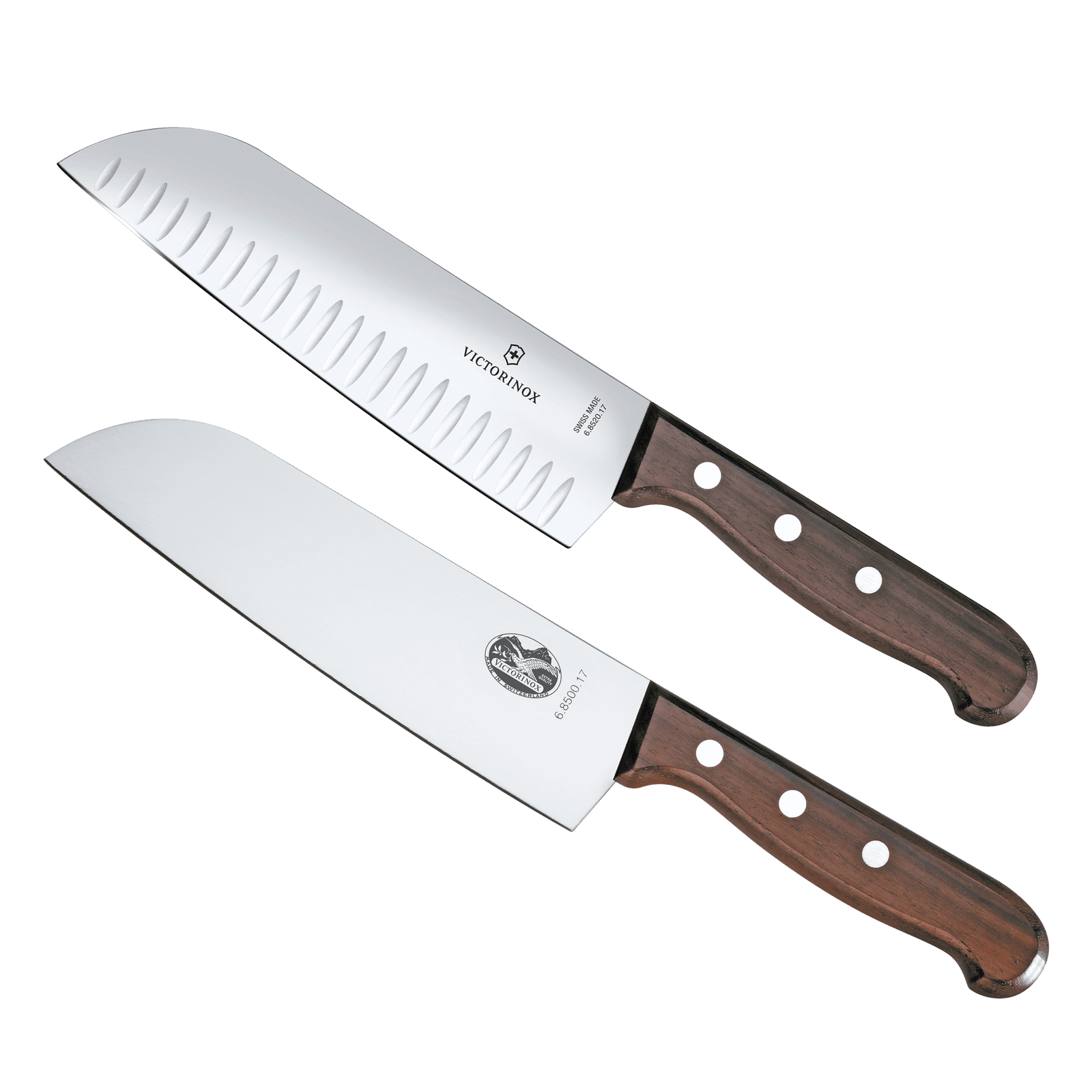 Set de 2 Cuchillos Santoku Wood de Mango de Madera Palissandro Victorinox. La combinación Ideal para La Cocina. 6.8520.17G/P - VICTORINOX