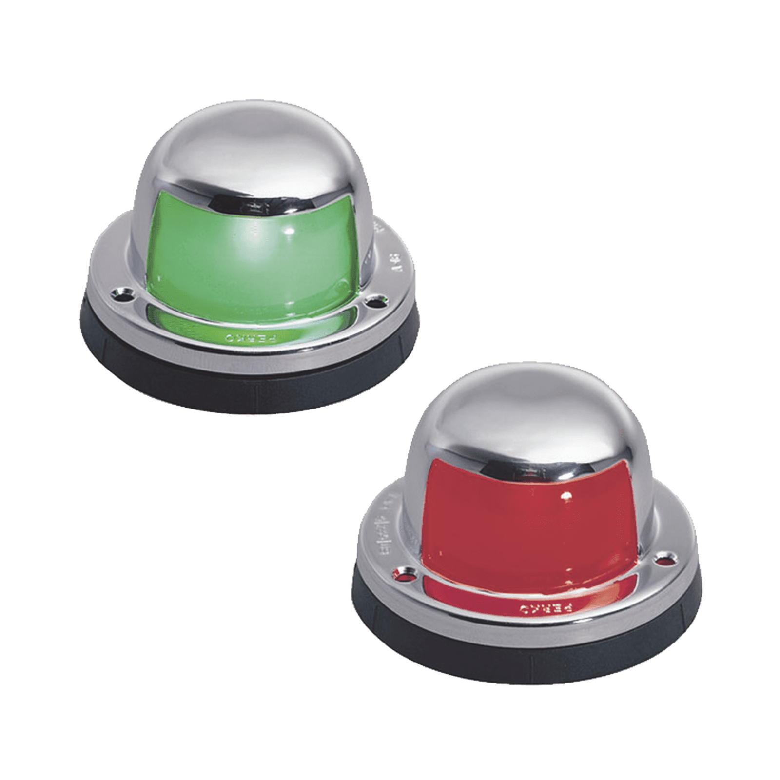 Set de Luces Laterales de Montaje Horizontal en Carcasa de Acero Inoxidable para Todo Tipo de Embarcación Menores de 12 Metros 0963-DP0-STS - PERKO