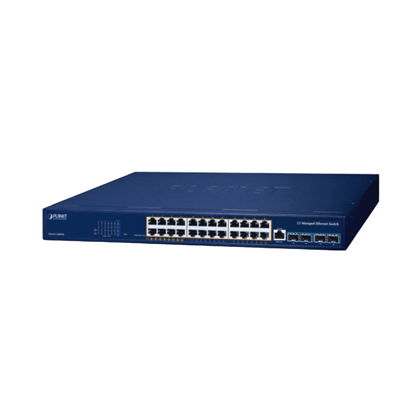Switch PoE Administrable Capa 3, 24 Puertos Gigabit, Hasta 480 W, 8 Puertos 802.3bt, 16 Puertos 802.3at, 4 Puertos SFP 10G GS-6311-24HP4X - PLANET
