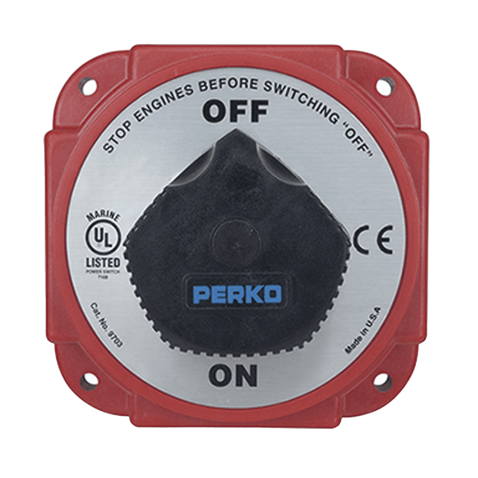 Switch Selector de Batería y Alternador On / Off de Servicio pesado,  para Sistemas Eléctricos Marinos 9703DP - PERKO