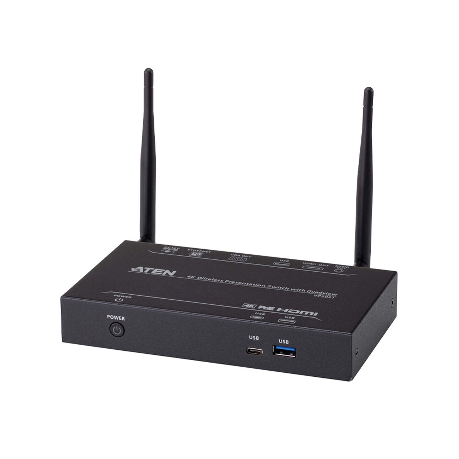 Switch de presentaciones |4K | inalámbrico con Quad View | Diferentes herramientas de colaboración: Anotación, pizarra y captura de pantalla VP2021 - ATEN