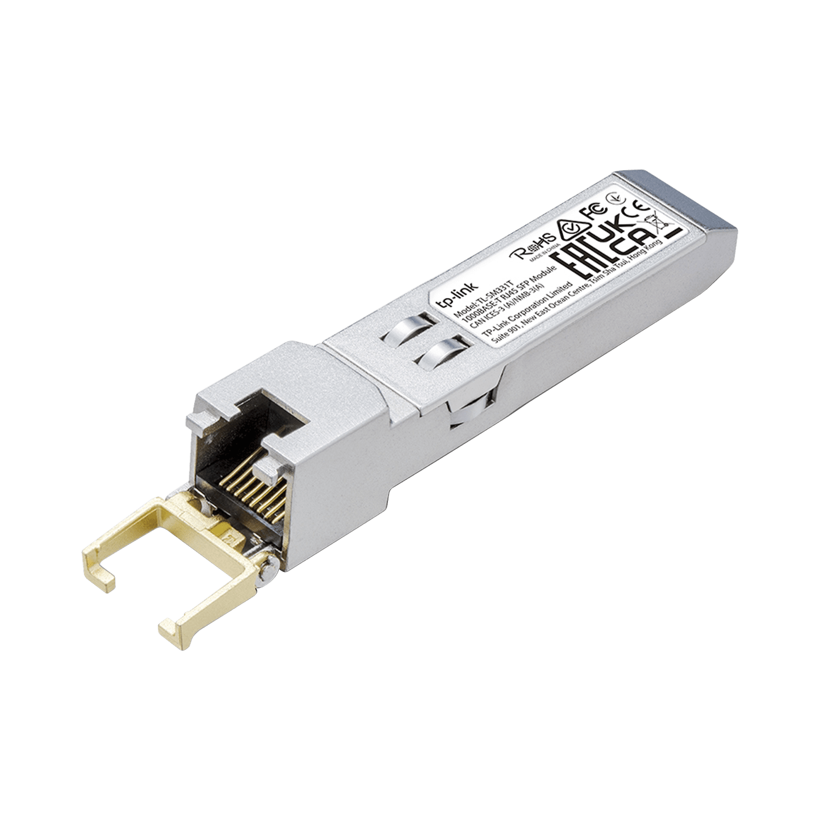 Transceptor mini-GBIC SFP RJ45 / Admite 1000BASE-T / Hasta 100 metros / Conector RJ45 (1G) TL-SM331-T - TP-LINK