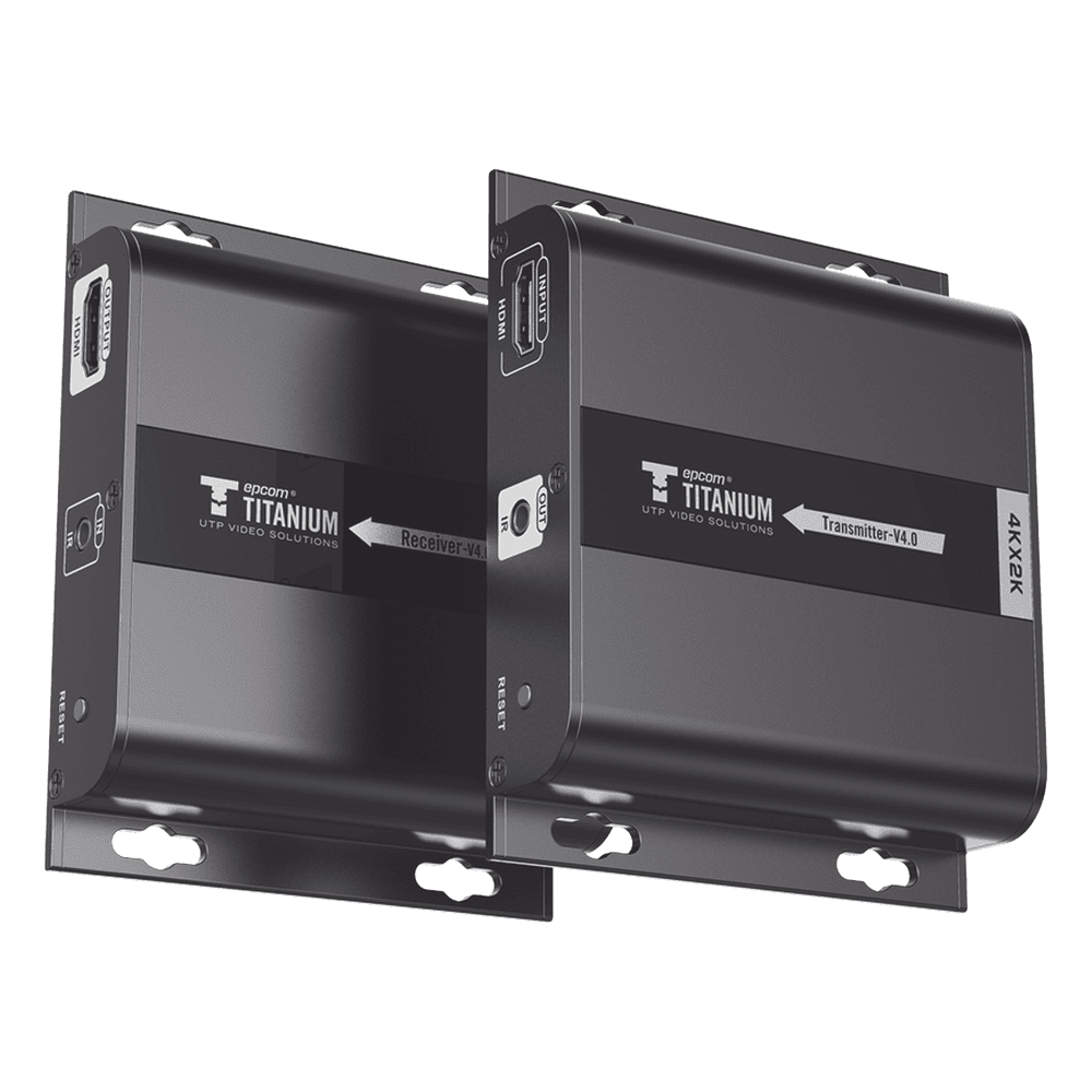 Kit Extensor HDMI para distancias de 120 metros / Resolución 4K @ 30Hz / Cat 6 / Soporta conexión Uno a Uno y Uno a Muchos / Soporta hasta 253 Rx / Baja Latencia / Uso 24/7 / Soporta HDbitT / Compatible con Switch Gigabit TT-683-4.0