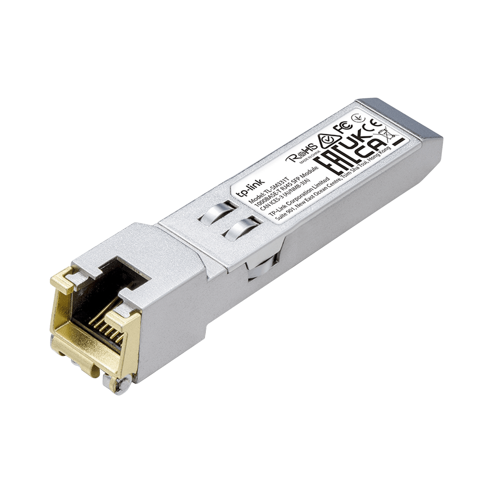 Transceptor mini-GBIC SFP RJ45 / Admite 1000BASE-T / Hasta 100 metros / Conector RJ45 (1G) TL-SM331-T - TP-LINK