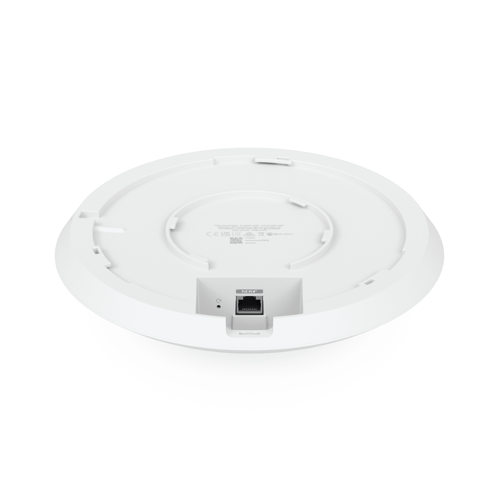 Punto de Acceso UniFi WiFi 6E Enterprise, alta densidad, hasta 600 usuarios, Mu-MIMO 4×4, bandas 2.4/5/6 Ghz, (1) puerto RJ45 2.5G (POE+) U6-ENTERPRISE - UBIQUITI NETWORKS