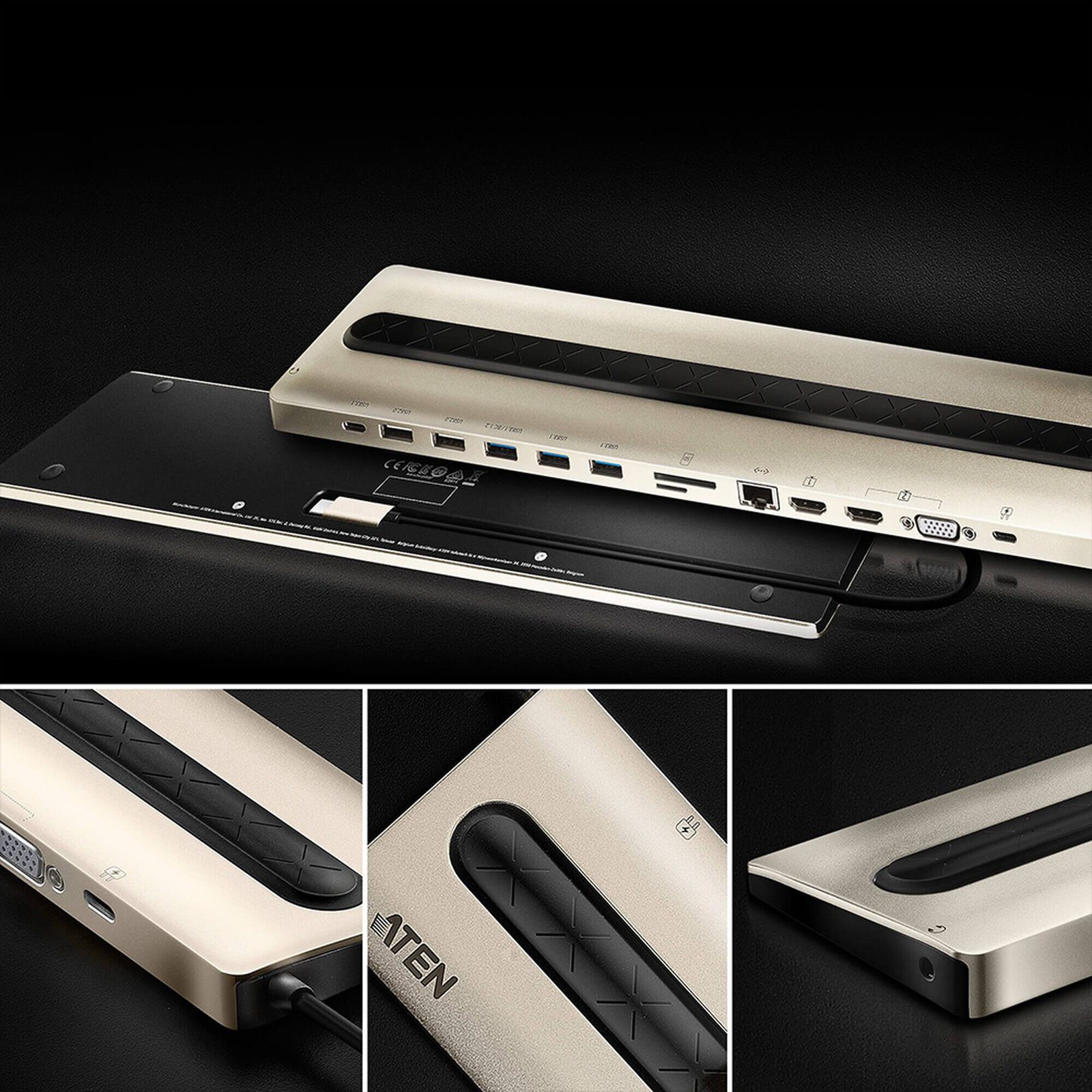 Docking station USB-C multipuerto con power pass-through UH3237 - ATEN