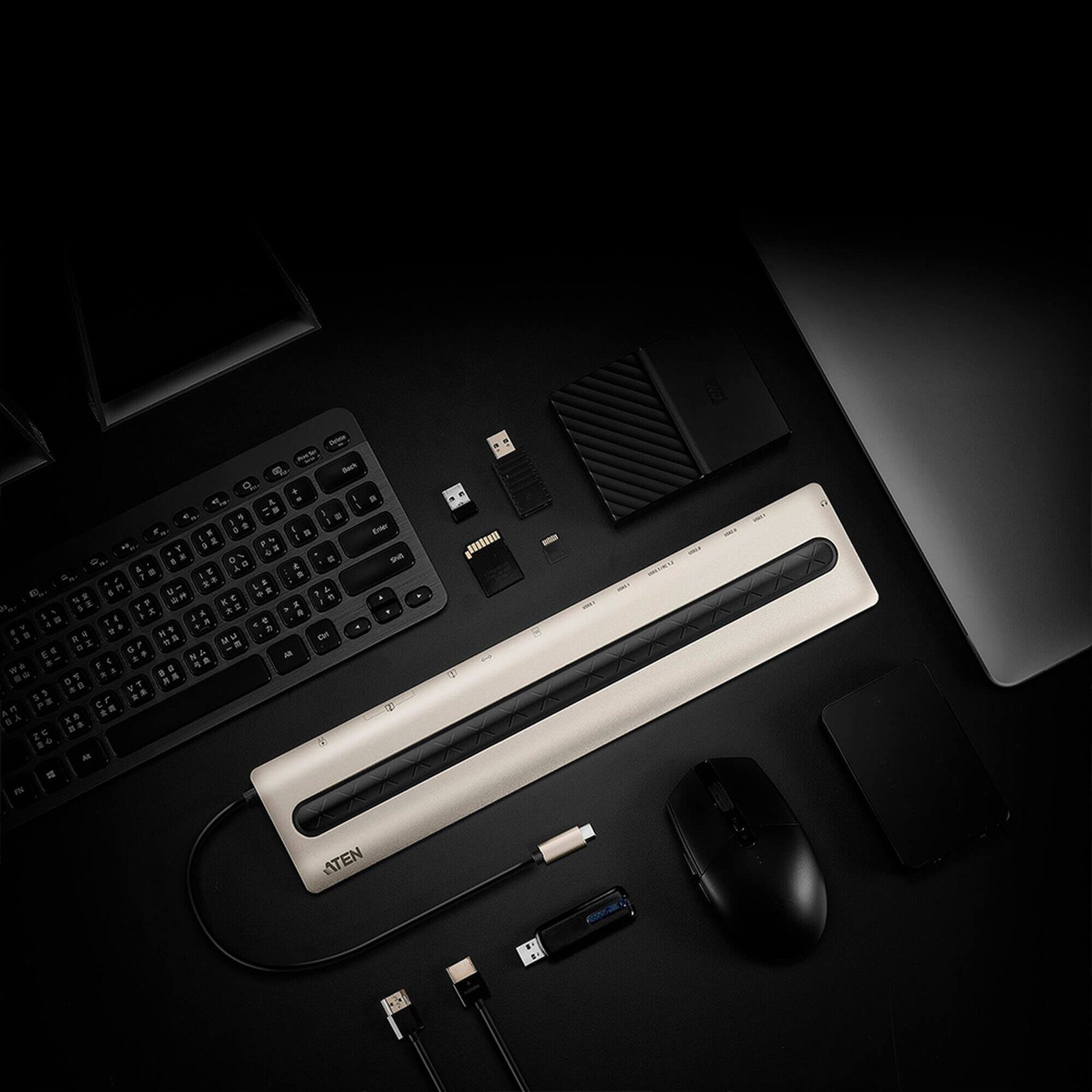 Docking station USB-C multipuerto con power pass-through UH3237 - ATEN