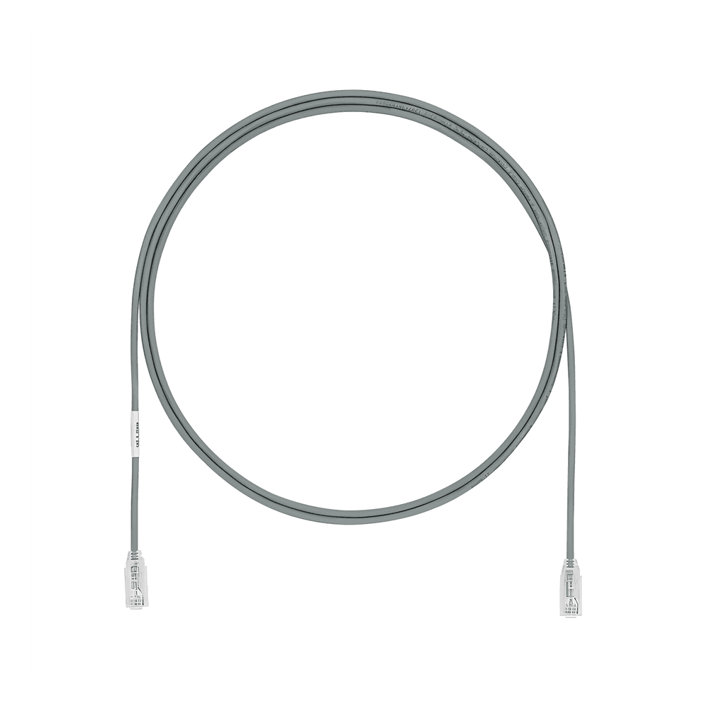 Cable de Parcheo TX6, UTP Cat6, Diámetro Reducido (28AWG), Color Gris, 10ft UTP28SP10GY