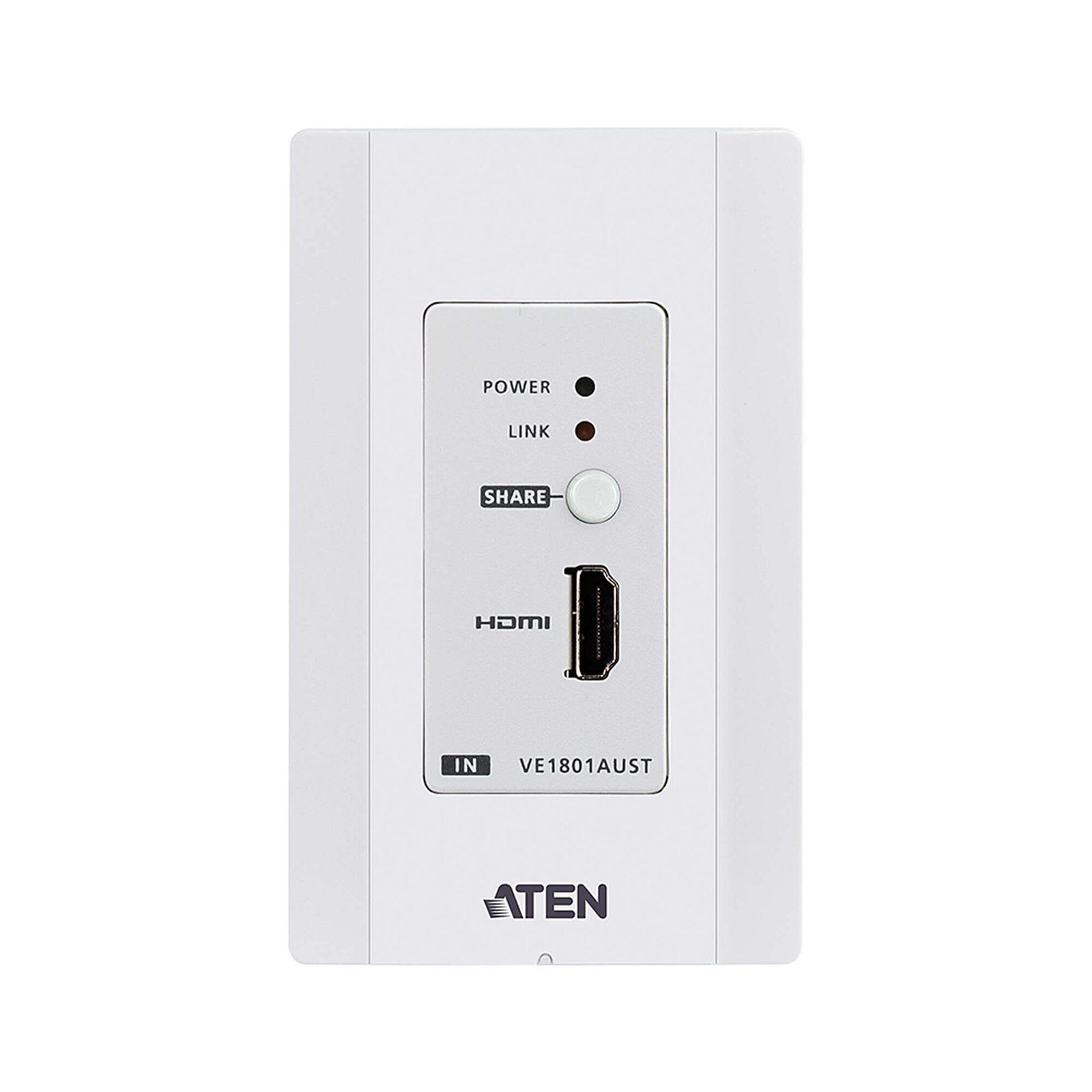 Transmisor HDMI HDBaseT-Lite con placa de pared estadounidense/PoH VE1801AUST - ATEN