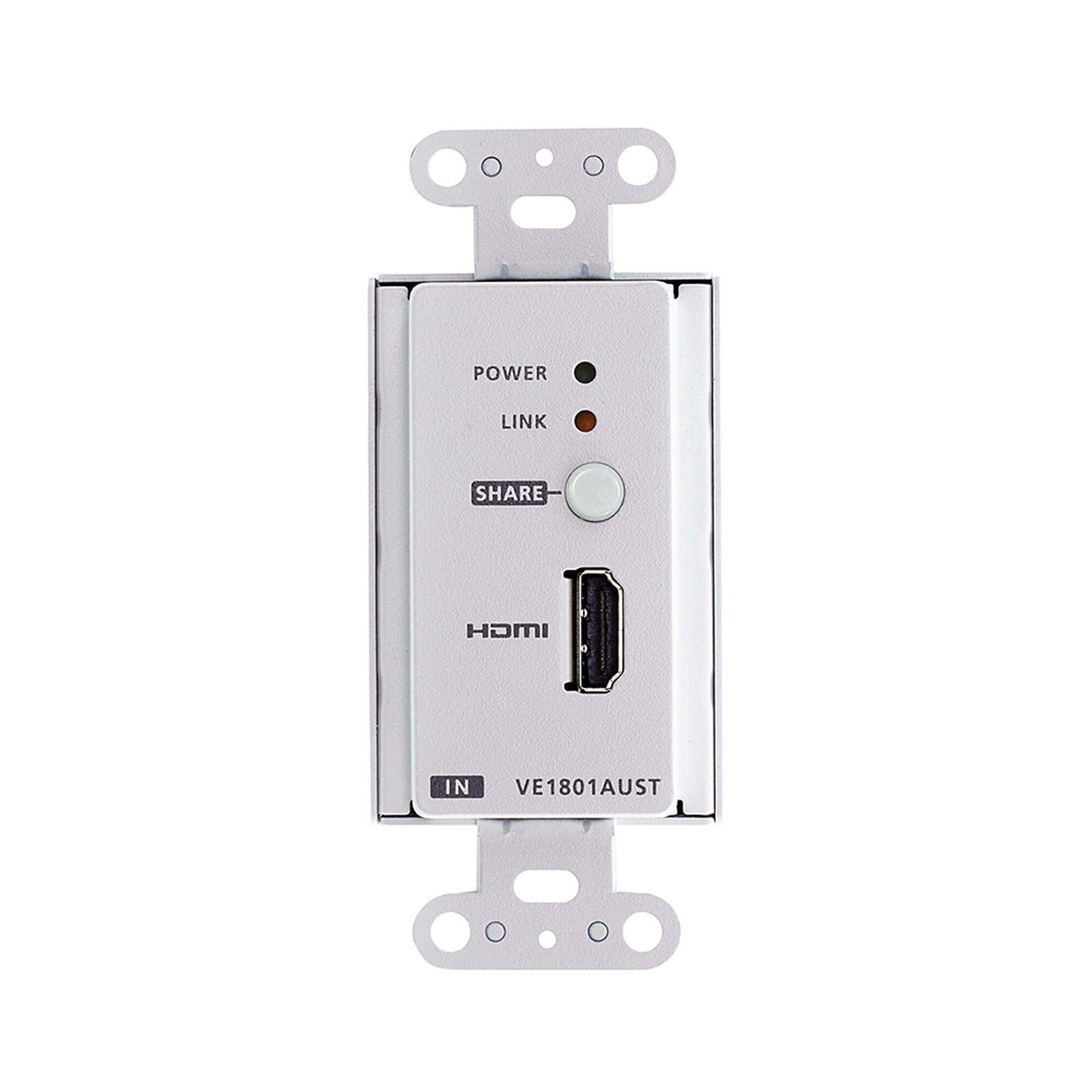Transmisor HDMI HDBaseT-Lite con placa de pared estadounidense/PoH VE1801AUST - ATEN
