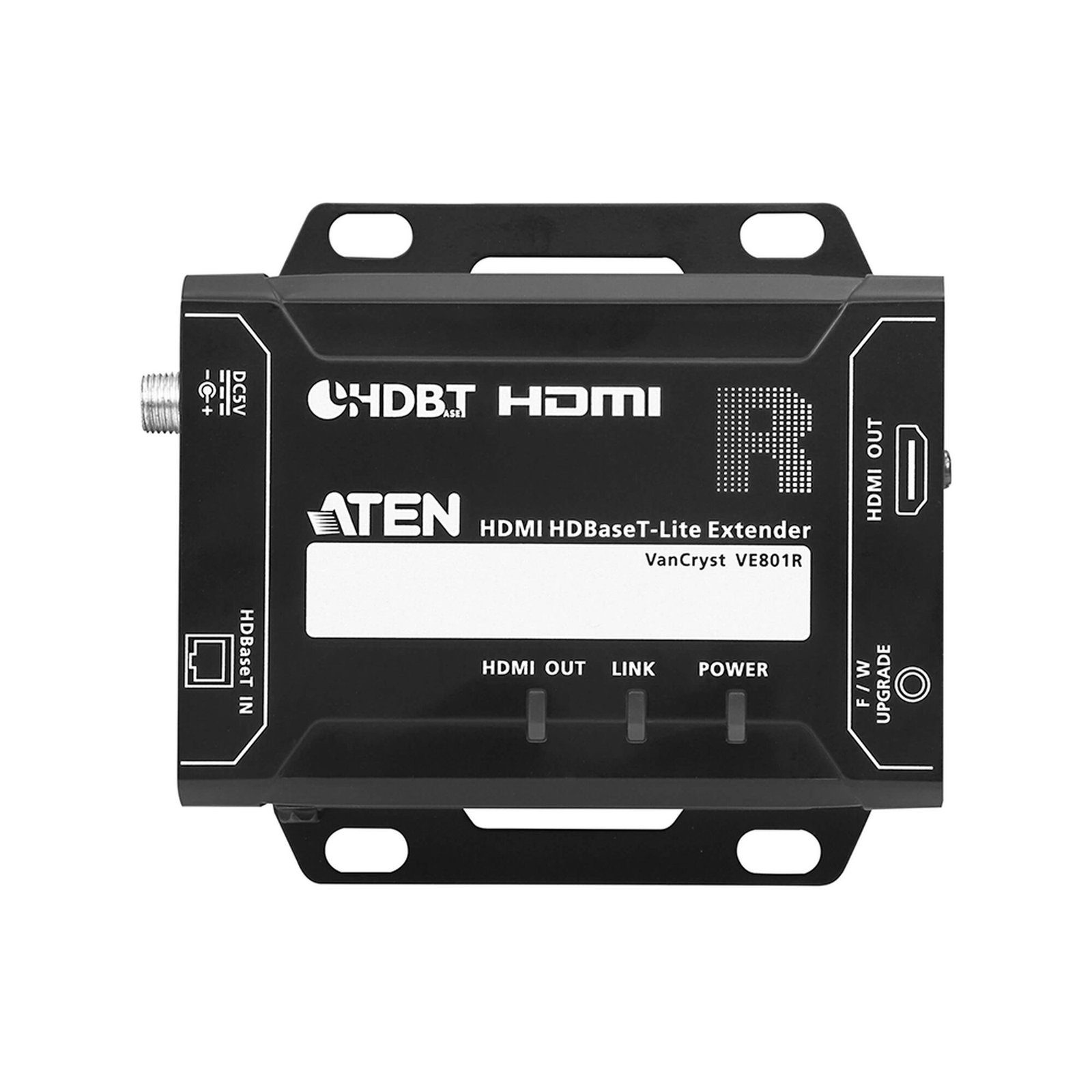 Receptor HDMI HDBaseT-Lite | Hasta 4K a 35 m (Cat 5e/6) / 40 m (Cat 6a/ATEN 2L-2910 Cat6); 1080 p a 60 m (Cat 5e/6) / 70 m (Cat 6a/ATEN 2L-2910 Cat6) | HDBaseT Clase B VE801R - ATEN