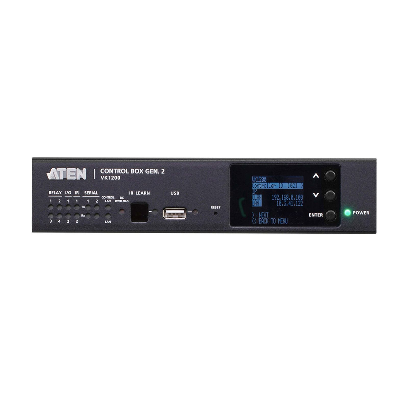 Sistema de control ATEN| Caja de control compacta Gen. 2 | CPU de cuatro núcleos | 2/1 GB de memoria | Monitor LCD | LAN doble y aislada VK1200 - ATEN