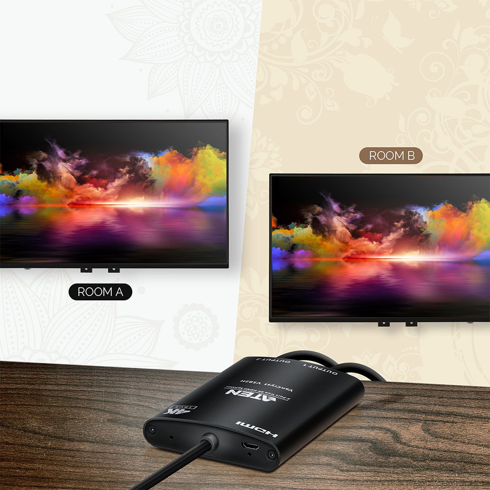 Distribuidor HDMI True 4K de 2 puertos VS82H - ATEN