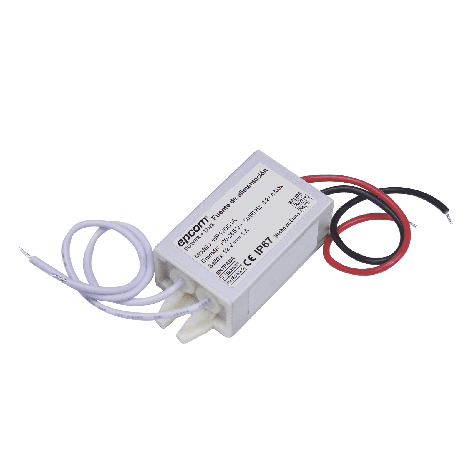 FUENTE DE ALIMENTANTACION PARA INTEMPERIE WATERPROOF 12 V @ 1 A WP12DC1A - EPCOM POWERLINE