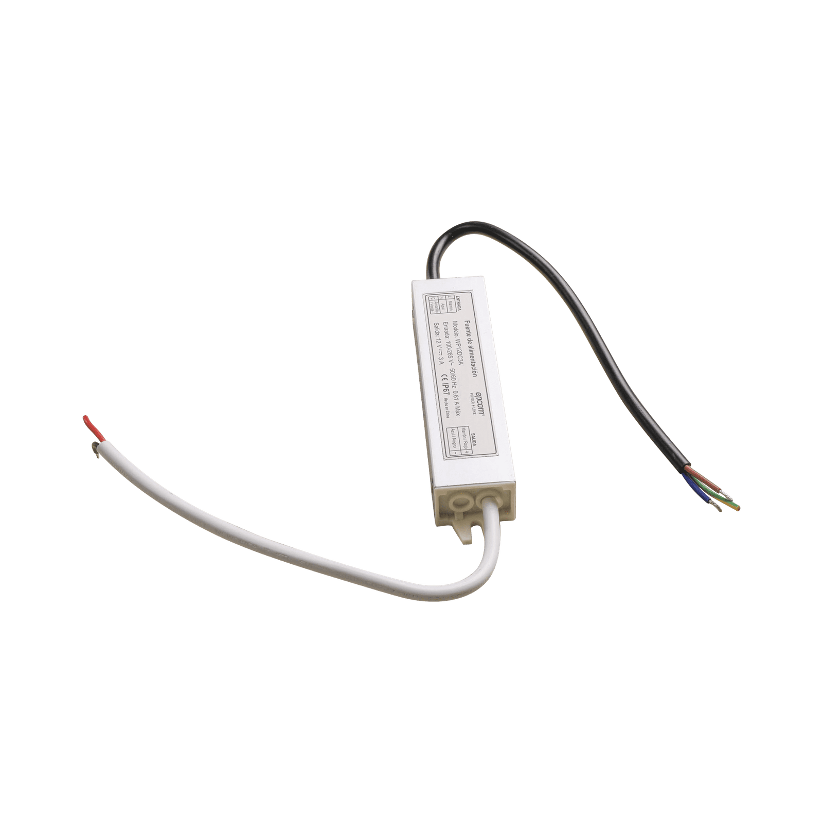 FUENTE DE ALIMENTACION PARA INTEMPERIE WATERPROOF 12 V @ 3 A WP12DC3A - EPCOM POWERLINE
