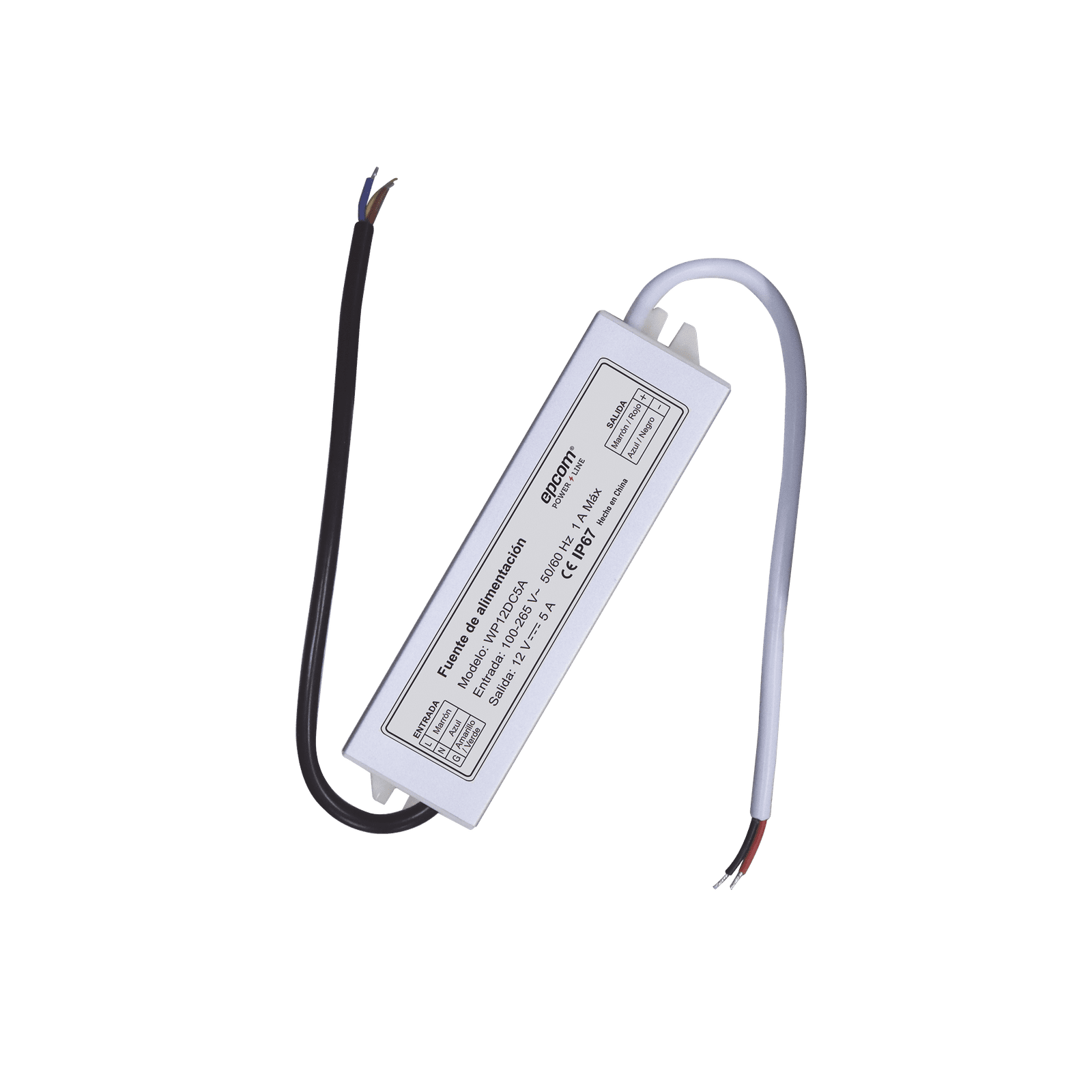 FUENTE DE ALIMENTACION PARA INTEMPERIE WATERPROOF 12 V @ 5 A WP12DC5A - EPCOM POWERLINE