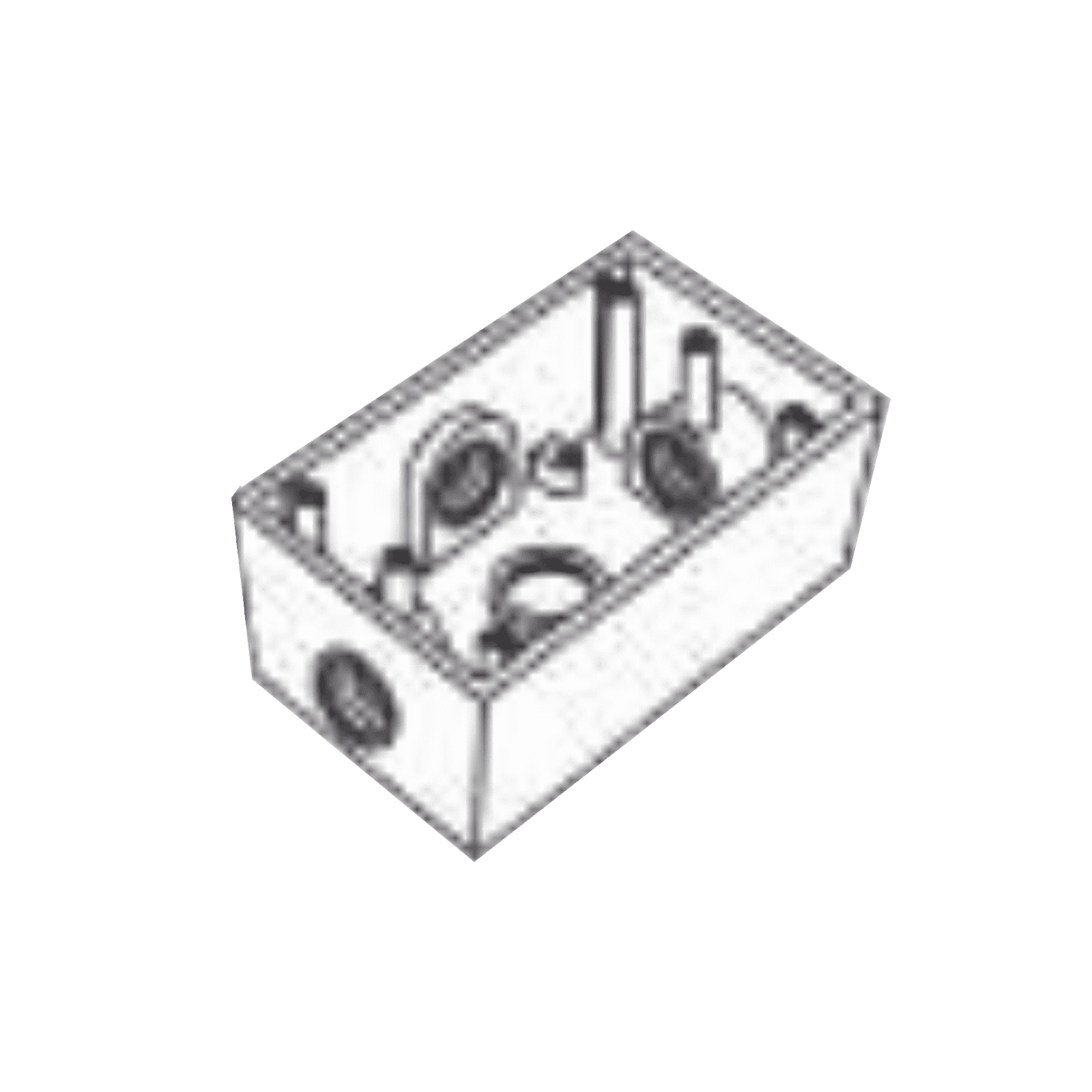 Caja Condulet FS de 1″ (25.4 mm) con cuatro bocas a prueba de intemperie. RR-2747 - RAWELT