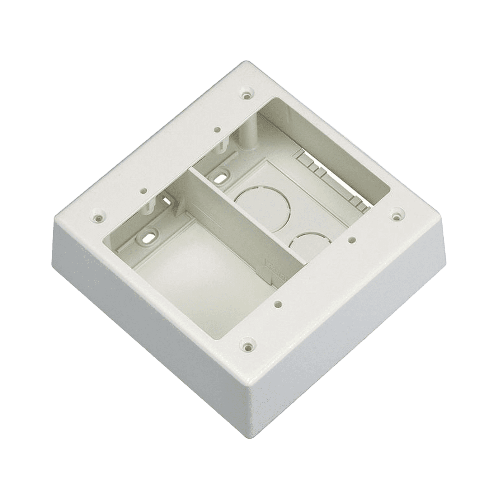 Caja de Pared Superficial Doble, Con Divisor, Uso Universal con Placas de Pared, Color Blanco Mate JBP2SIW - PANDUIT