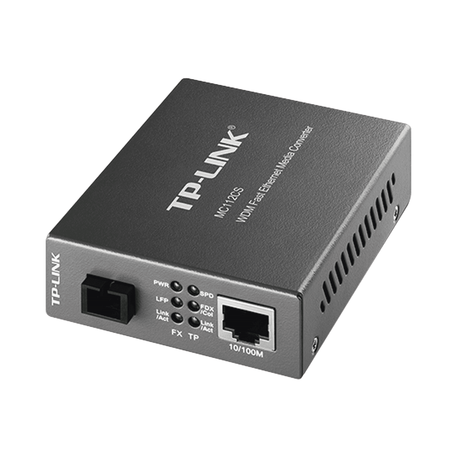 Convertidor Fibra Óptica WDM Monomodo / 1 puerto RJ45 10/100 Mbps / 1 puerto SC/UPC 100 Mbps /  Hasta 20 Km / Para su Funcionamiento Requiere el Modelo MC111CS / Plug and Play MC112CS - TP-LINK
