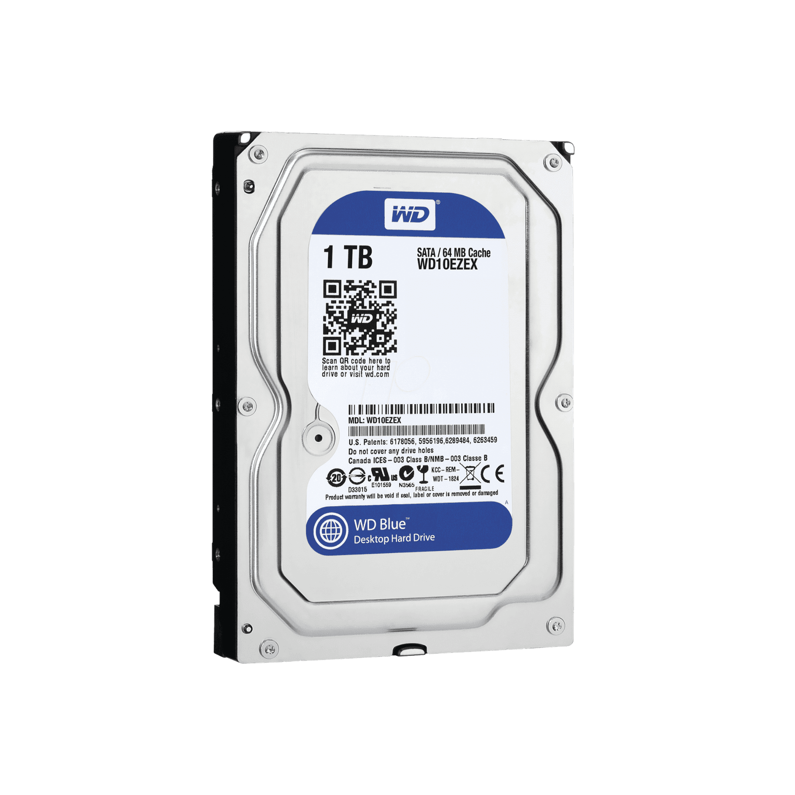 Disco duro Blue de 1 TB / 7200 RPM / Recomendado para PC / Uso 8-5 / 1 Años de Garantia WD10EZEX - Western Digital (WD)