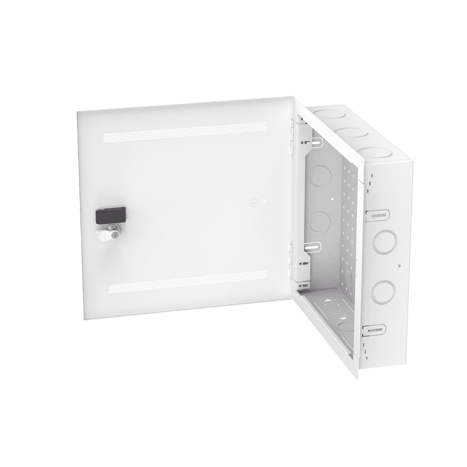 Gabinete Multipropósito de Montaje en Pared, de 14 in de Altura, Con Puerta Reversible, Fabricado en Acero, Color Blanco MS14EHDS - PANDUIT