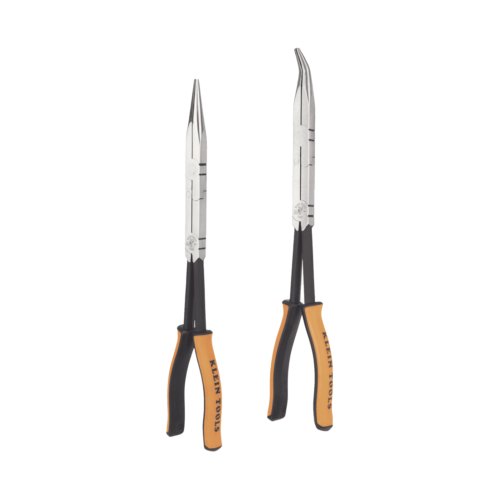 Juego de 2 Pinzas de Punta Doblada y Punta de Aguja de Gran Alcance 33 cm 71402 - KLEIN TOOLS