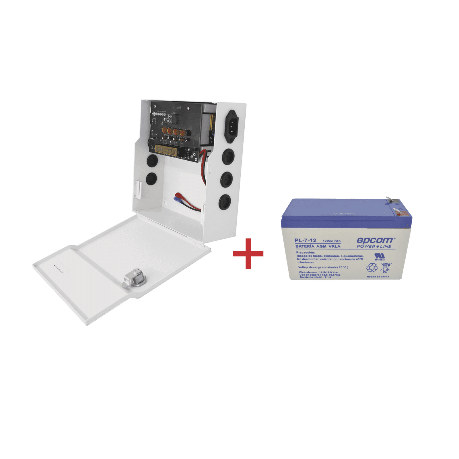 Kit / Fuente PLK12DC4ABK  + Batería incluída PL712 PLK12DC4ABK/K - EPCOM POWERLINE