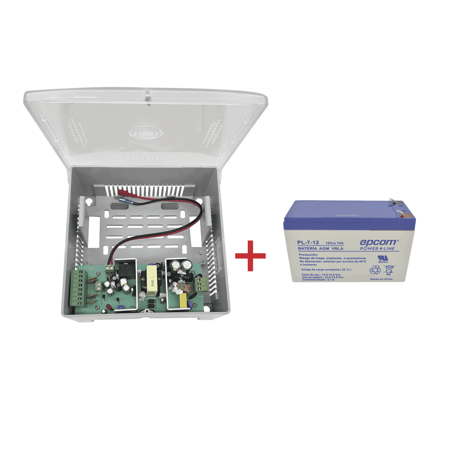 Kit / Fuente PS12DC4PBK/K  + Batería incluída PL712 PS12DC4PBK/K - EPCOM POWERLINE