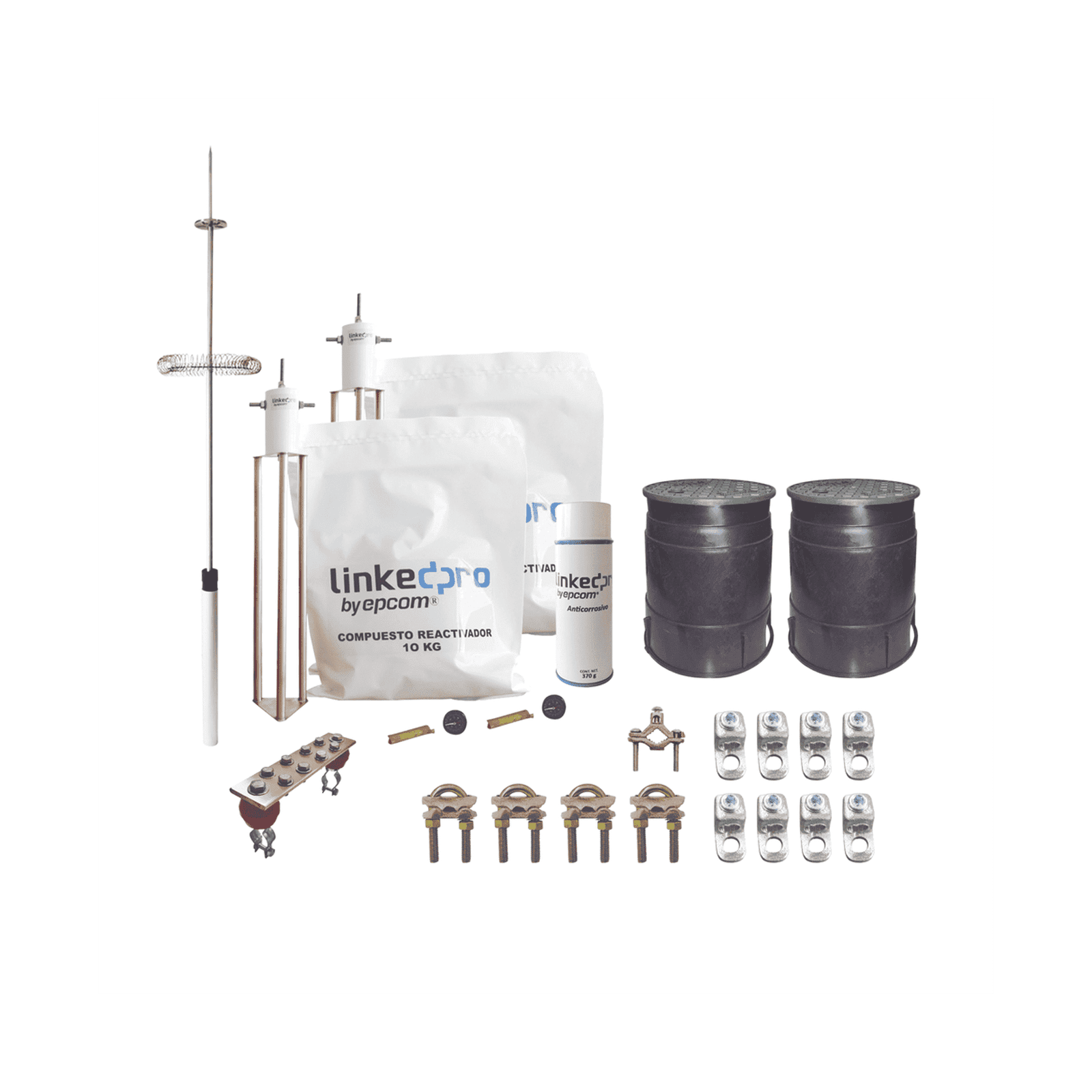 Kit Pararrayo  LINKEDPRO con Accesorios de Instalación en Torre de Hasta 30 m de Altura. KLP-TZ-PRO - LINKEDPRO BY EPCOM