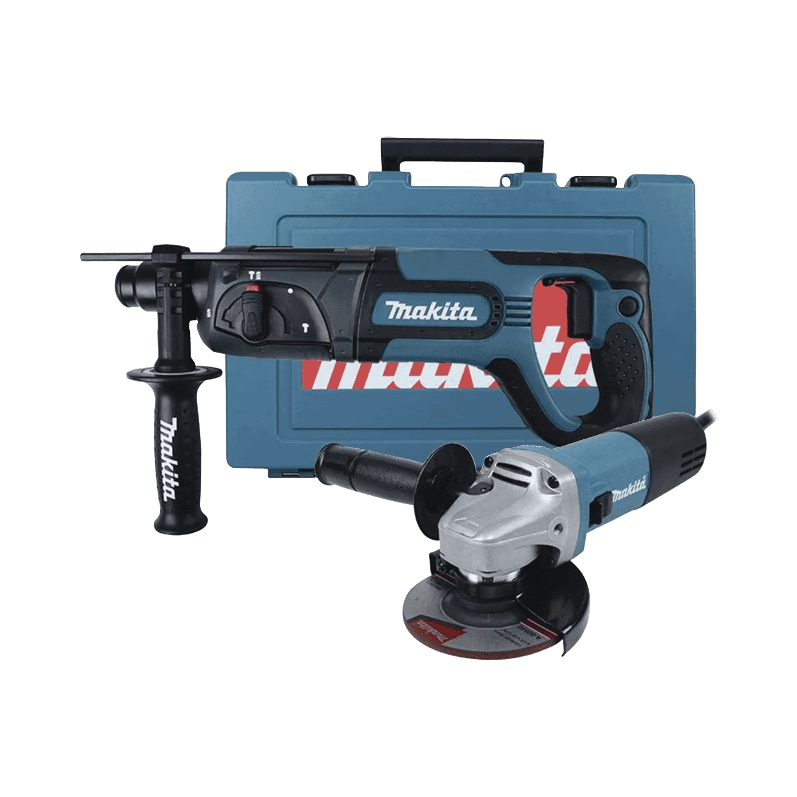 Kit de Martillo Rotatorio SDS PLUS HR2475X4  y Esmeriladora Angular 9557NB de 4-1/2 in HR2475X4 - MAKITA