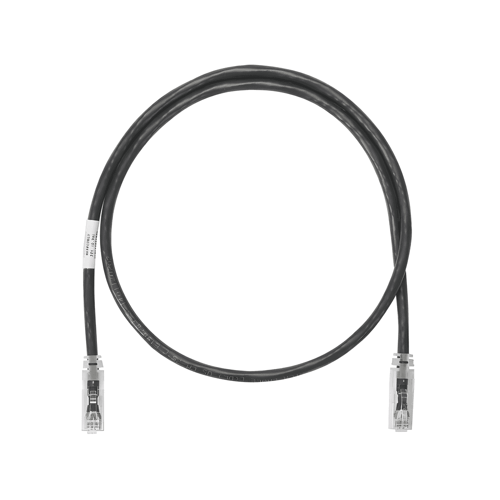 Cable de parcheo UTP Categoría 6, con plug modular en cada extremo - 1 ft (30.48 cm) - Negro NK6PC1BLY